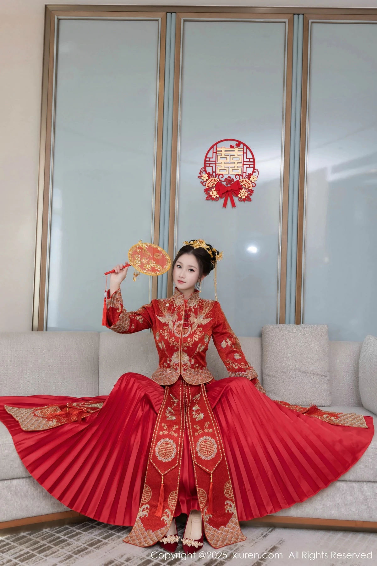 秀人集.com_[XiuRen秀人网]No.9811_模特杏子Yada性感新娘装红色情趣内衣配超薄肉丝秀美腿诱惑写真84P