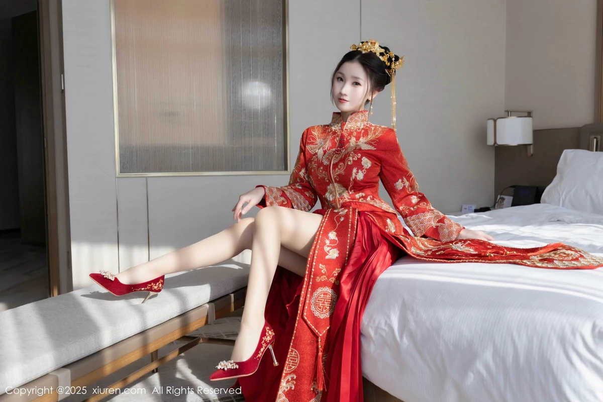 秀人集.com_[XiuRen秀人网]No.9811_模特杏子Yada性感新娘装红色情趣内衣配超薄肉丝秀美腿诱惑写真84P