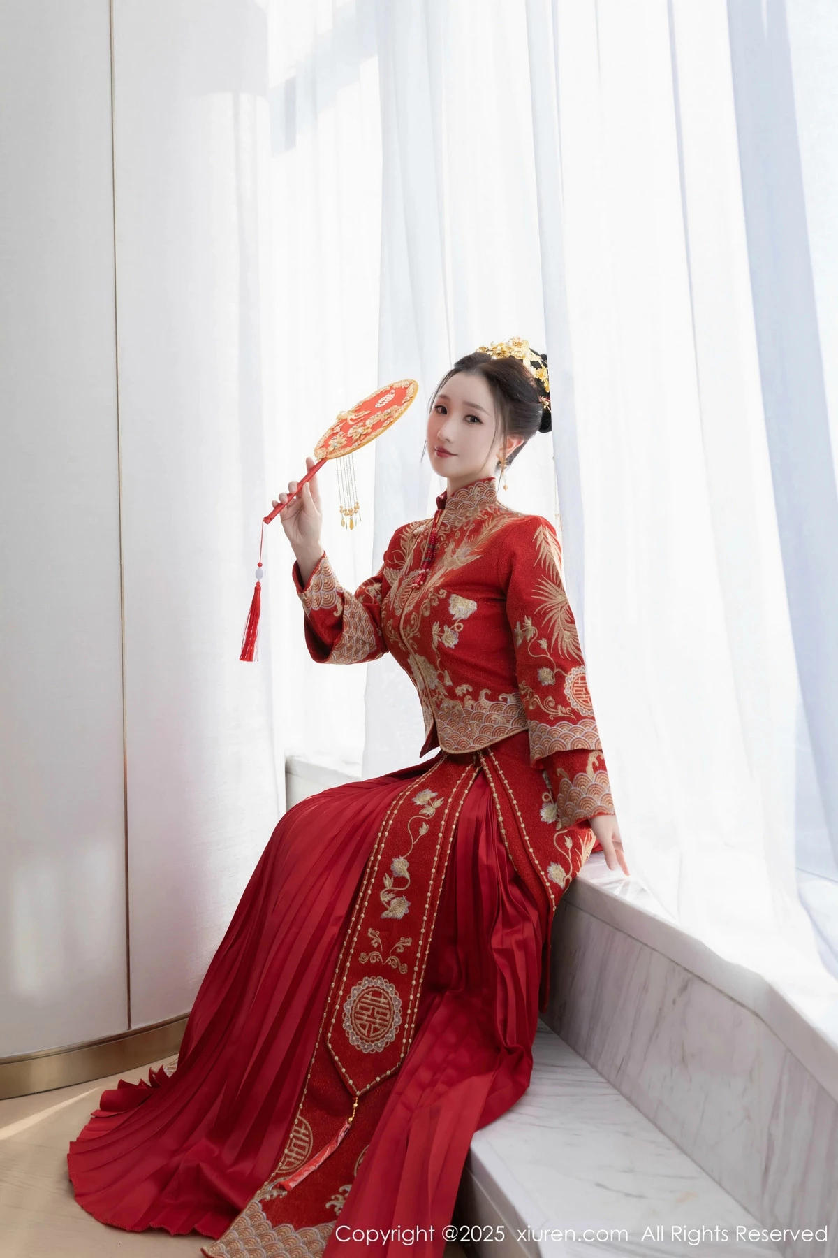 秀人集.com_[XiuRen秀人网]No.9811_模特杏子Yada性感新娘装红色情趣内衣配超薄肉丝秀美腿诱惑写真84P