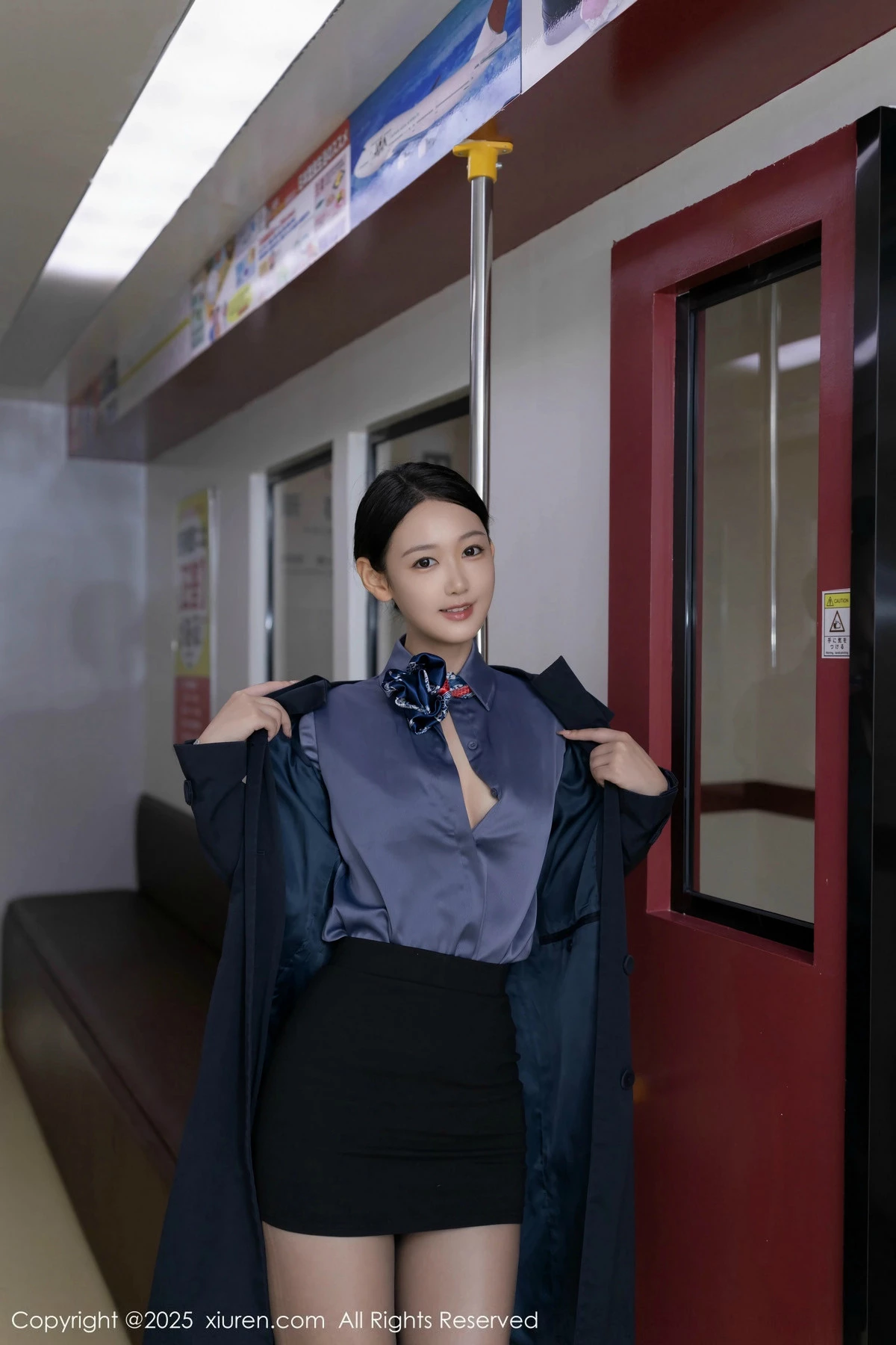 秀人集.com_[XiuRen秀人网]No.9824_模特唐安琪性感深色空姐制服露蓝色蕾丝内衣秀曼妙身姿诱惑写真83P