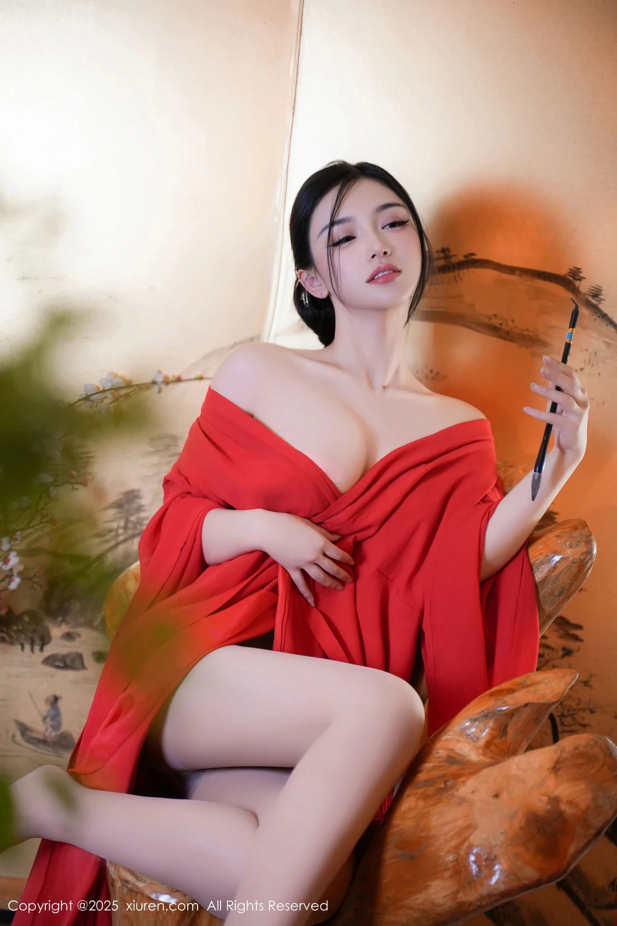 秀人集.com_[XiuRen秀人网]No.9890_模特妙可可Cheese性感红衣剑客装配肉丝袜秀丰腴身姿诱惑写真60P