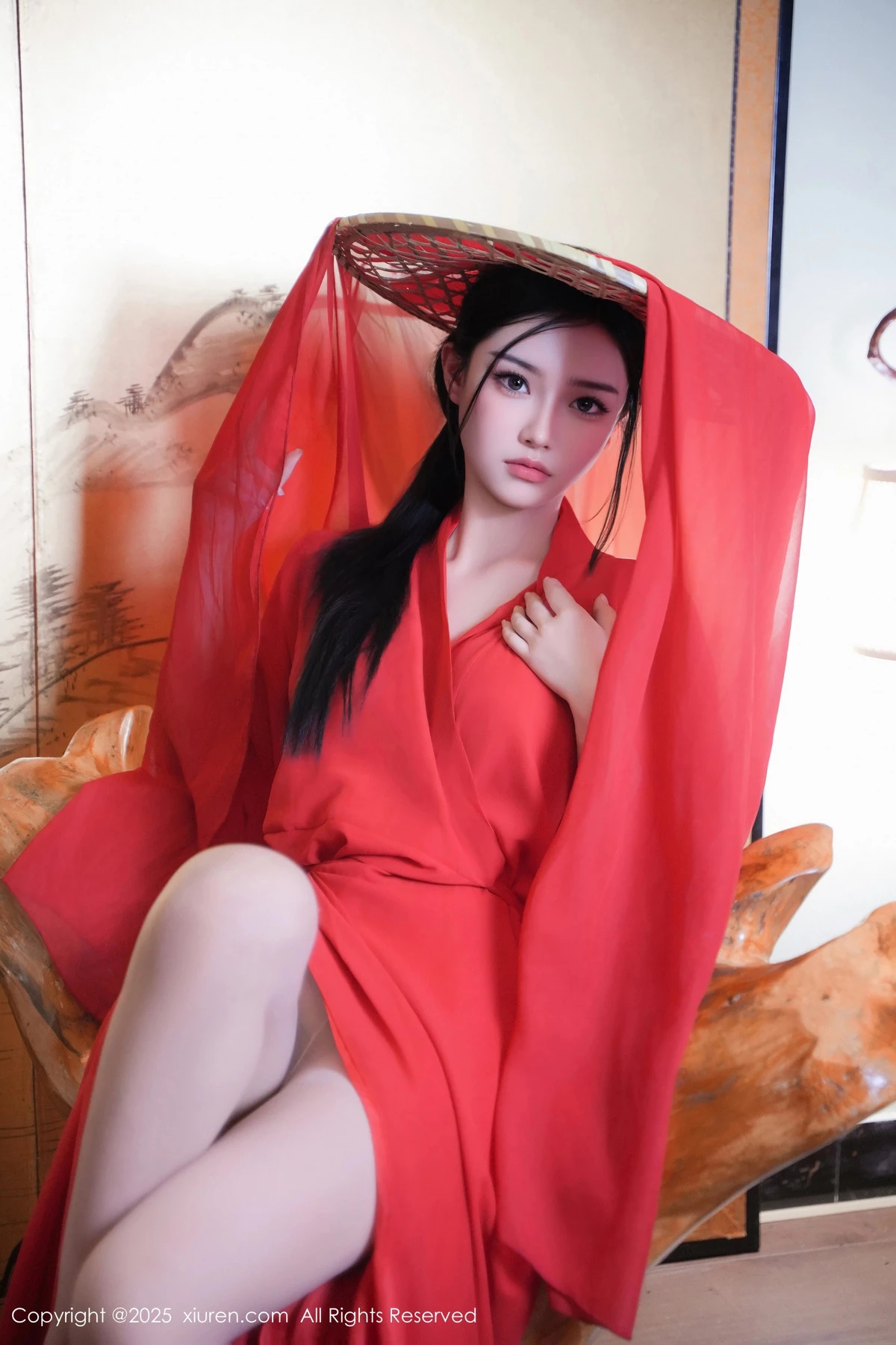 秀人集.com_[XiuRen秀人网]No.9890_模特妙可可Cheese性感红衣剑客装配肉丝袜秀丰腴身姿诱惑写真60P