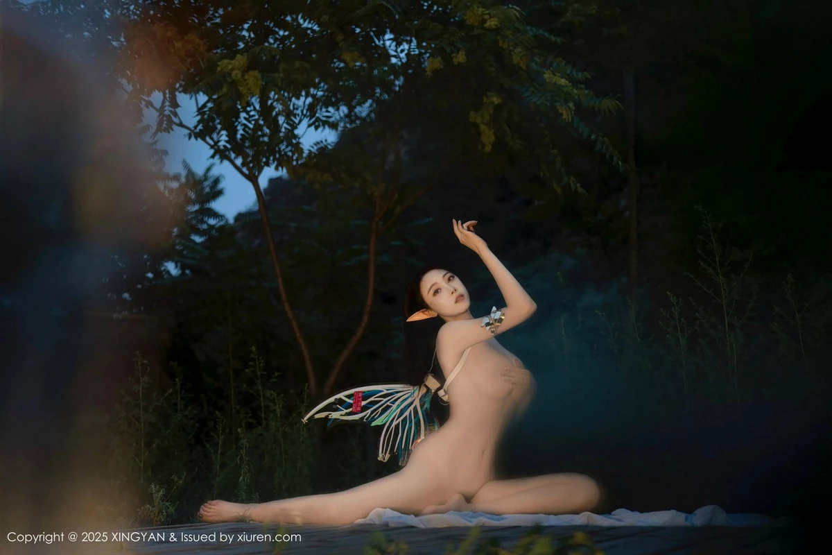秀人集.com_[XINGYAN星颜社]VOL.314_模特清妙精灵装扮性感白色连衣长裙秀翘臀美腿惹火诱惑写真60P