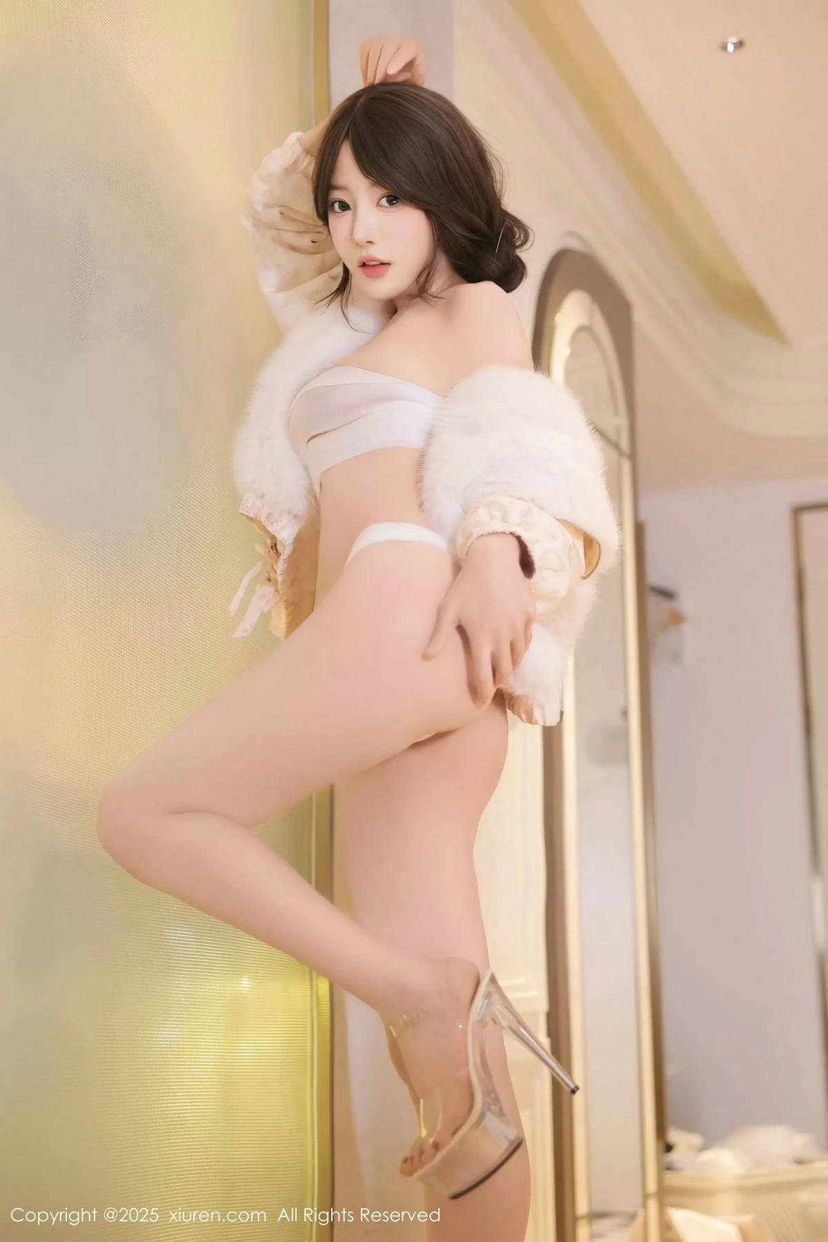 秀人集.com_[XiuRen秀人网]No.9950_模特桃妖夭白色毛衣配牛仔裤露白色情趣内衣秀曼妙身姿诱惑写真72P