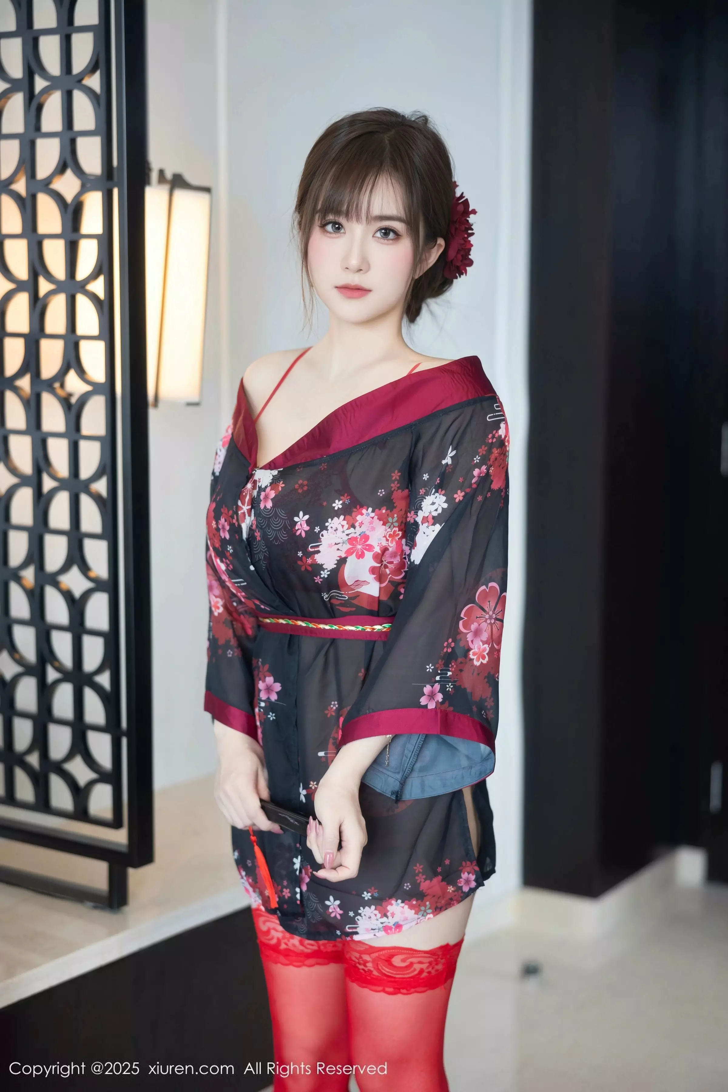 秀人集.com_[XiuRen秀人网]No.10026_模特小肉肉咪性感红色情趣内衣配红色丝袜秀凹凸身材诱惑写真67P