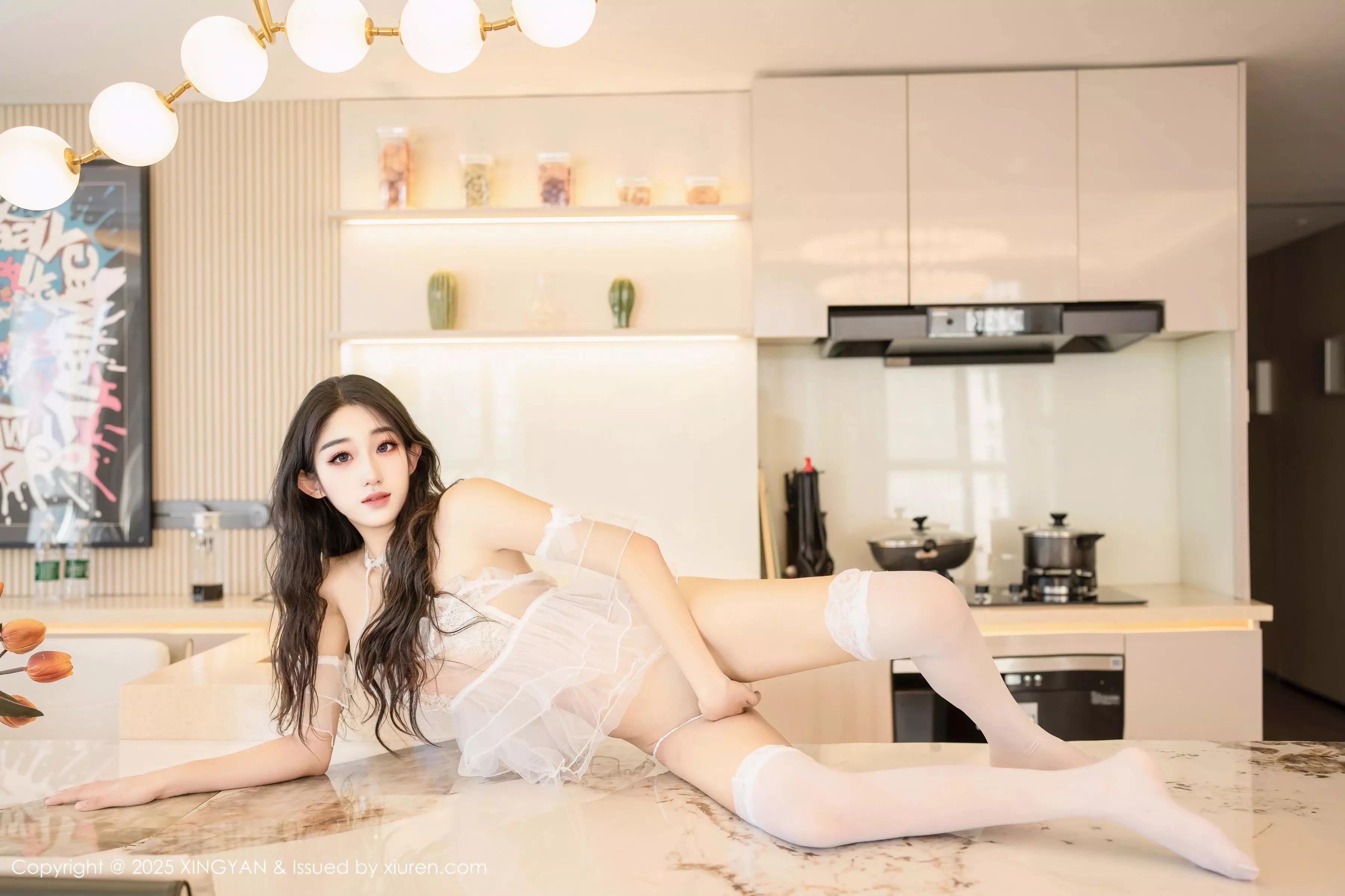 秀人集.com_[XINGYAN星颜社]VOL.330_模特星冉性感白色薄纱情趣服饰配白色丝袜秀曼妙身姿诱惑写真75P