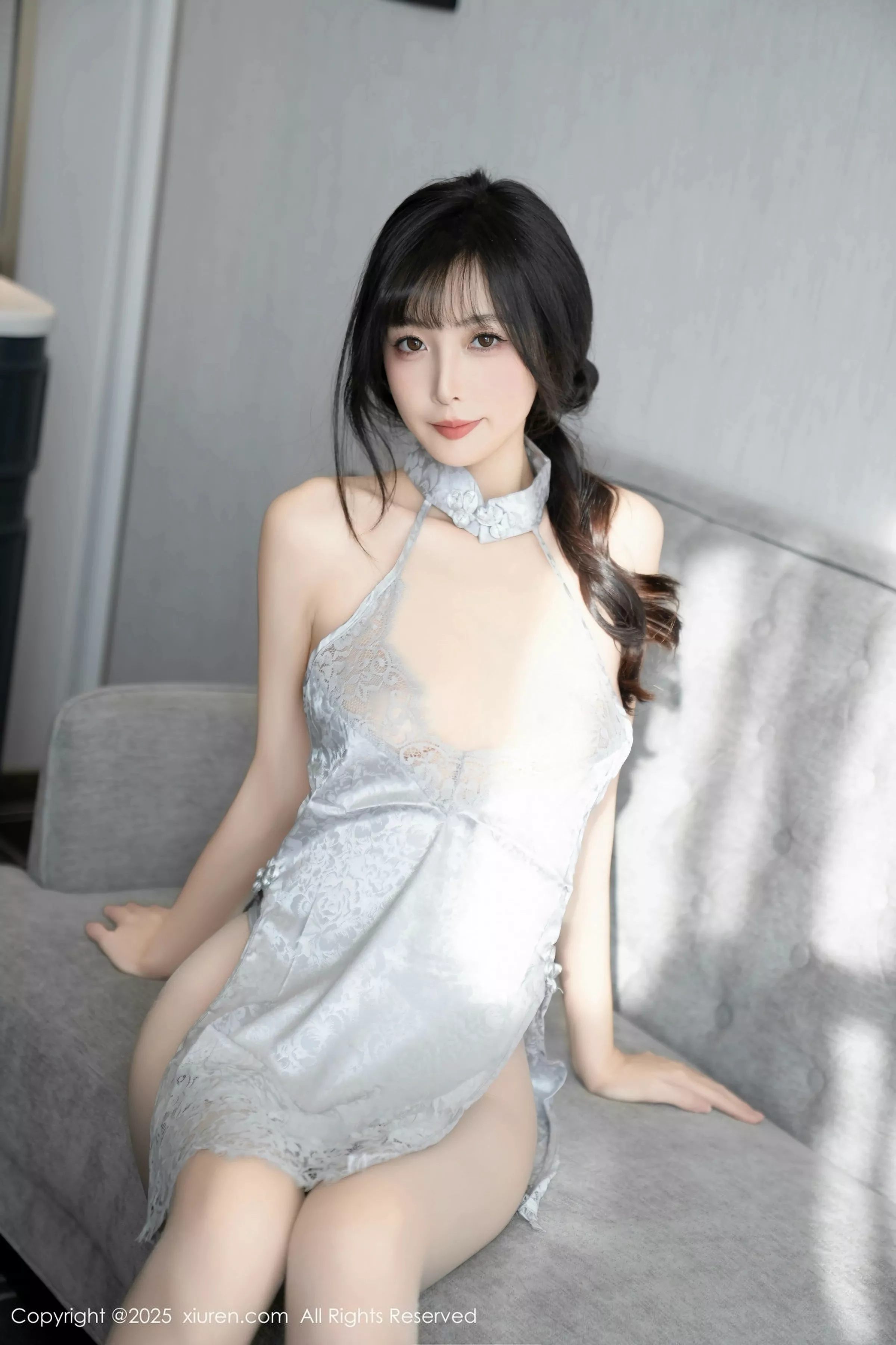 秀人集.com_[XiuRen秀人网]No.10124_模特樱桃小阑子性感浅蓝色连衣短裙配灰丝袜秀曼妙身姿诱惑写真86P