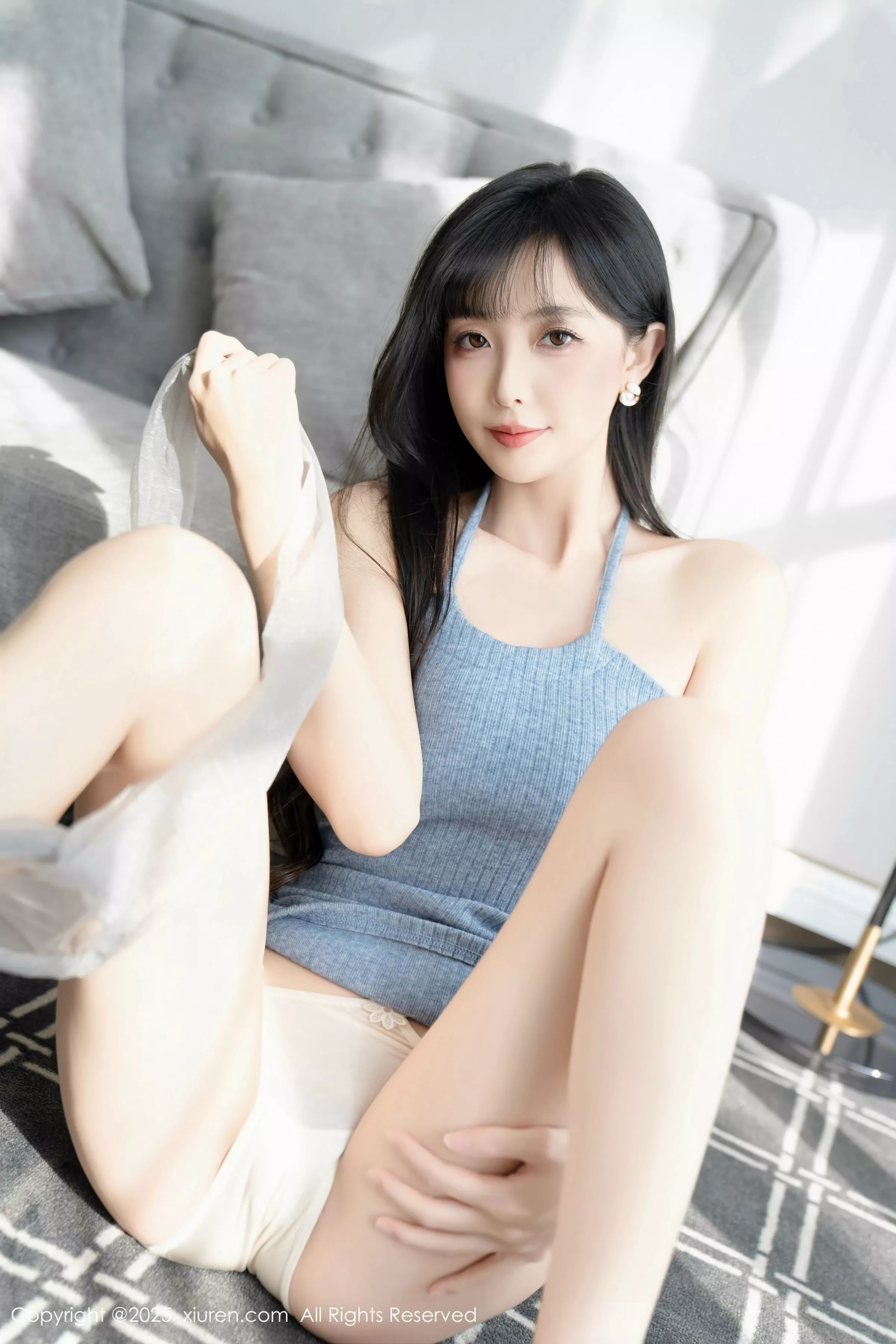 秀人集.com_[XiuRen秀人网]No.10124_模特樱桃小阑子性感浅蓝色连衣短裙配灰丝袜秀曼妙身姿诱惑写真86P