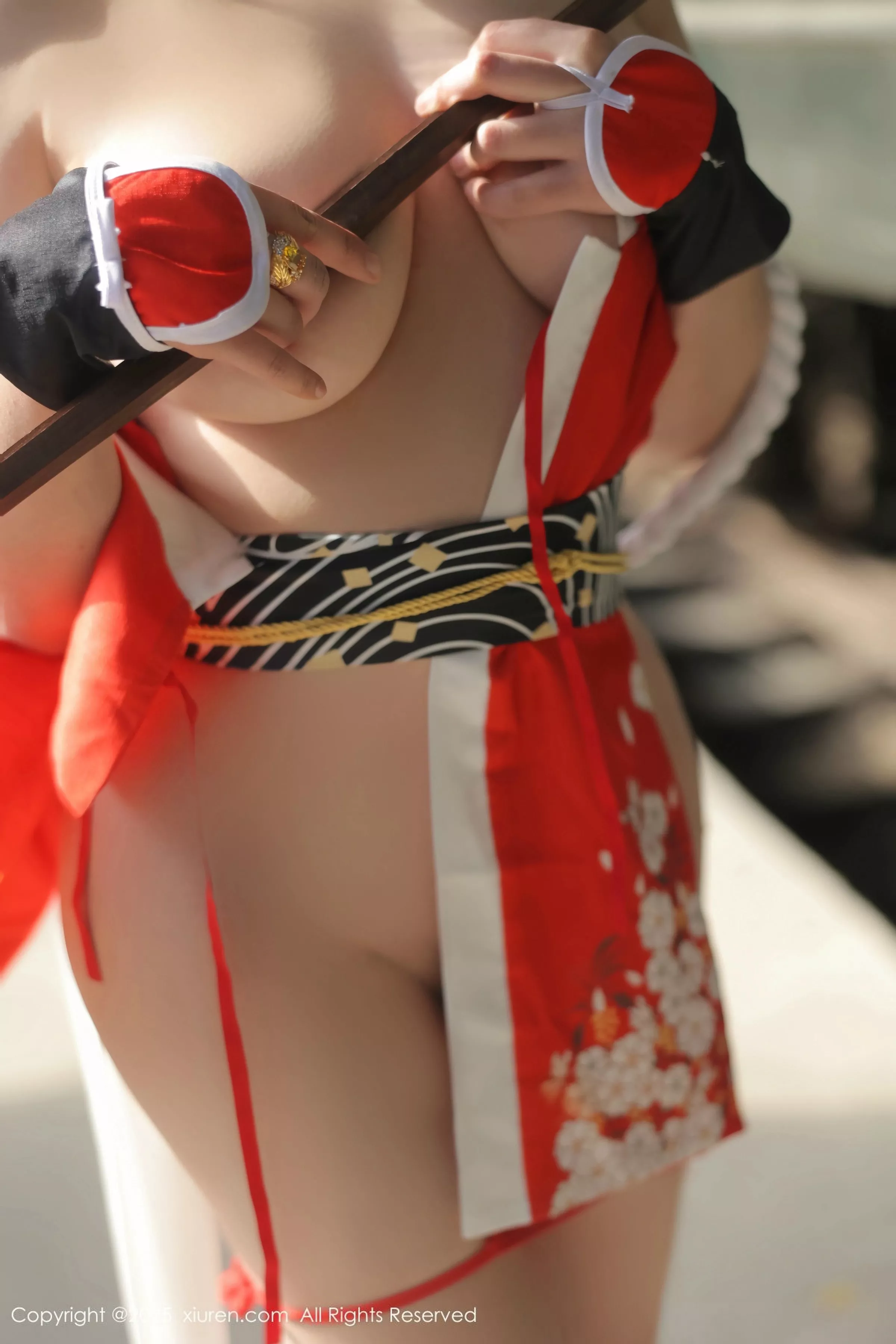 秀人集.com_[XiuRen秀人网]No.10133_模特林若凡F性感红色不知火舞服饰配丁字裤秀丰满身材诱惑写真81P