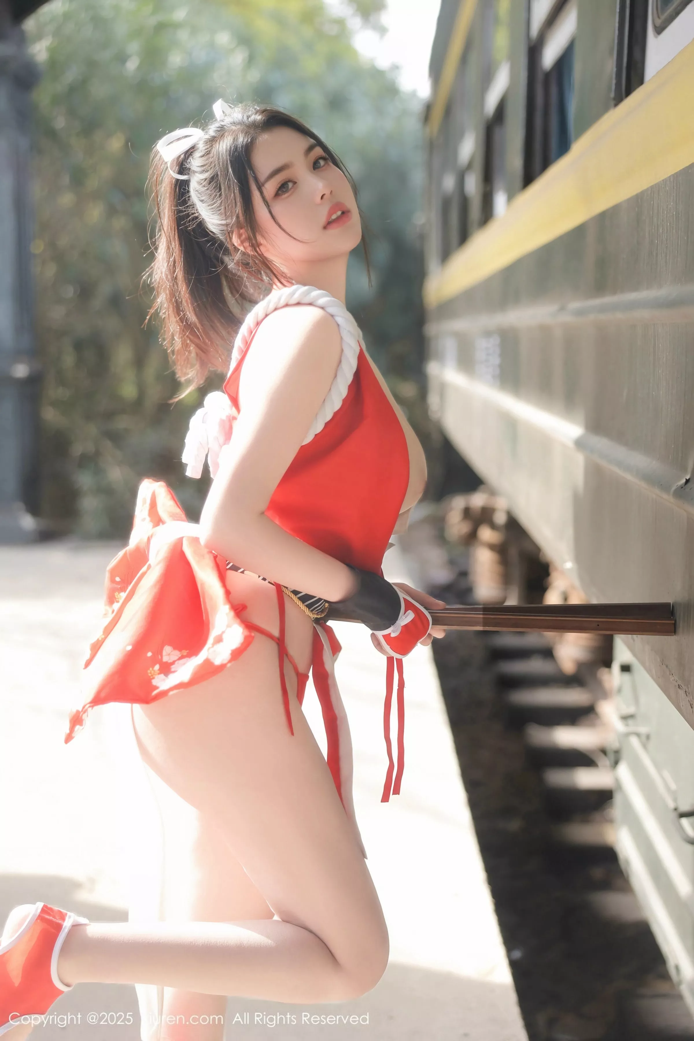 秀人集.com_[XiuRen秀人网]No.10133_模特林若凡F性感红色不知火舞服饰配丁字裤秀丰满身材诱惑写真81P