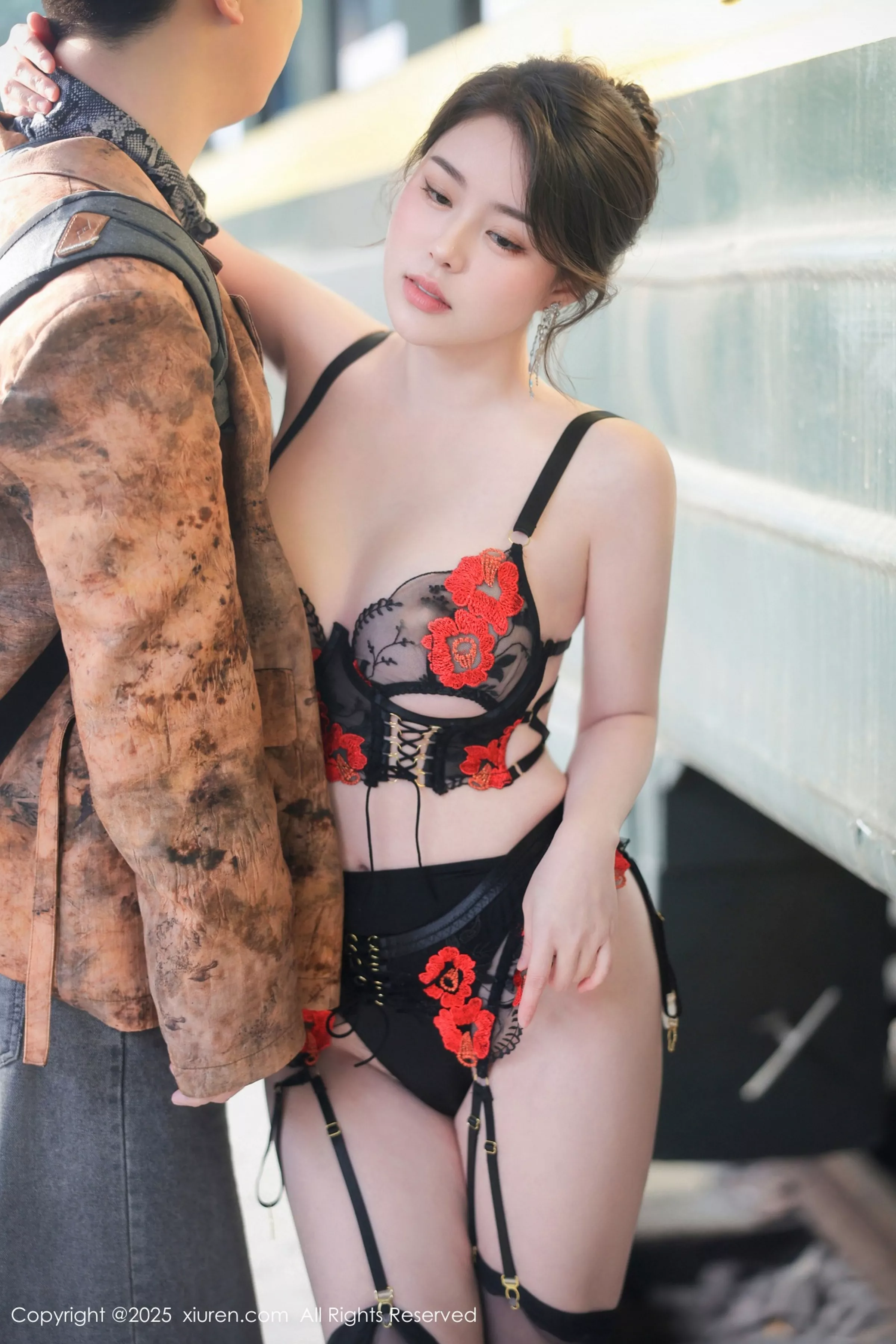 秀人集.com_[XiuRen秀人网]No.10155_模特白茹雪abby性感黑色情趣内衣配黑丝吊袜秀丰腴身材诱惑写真78P