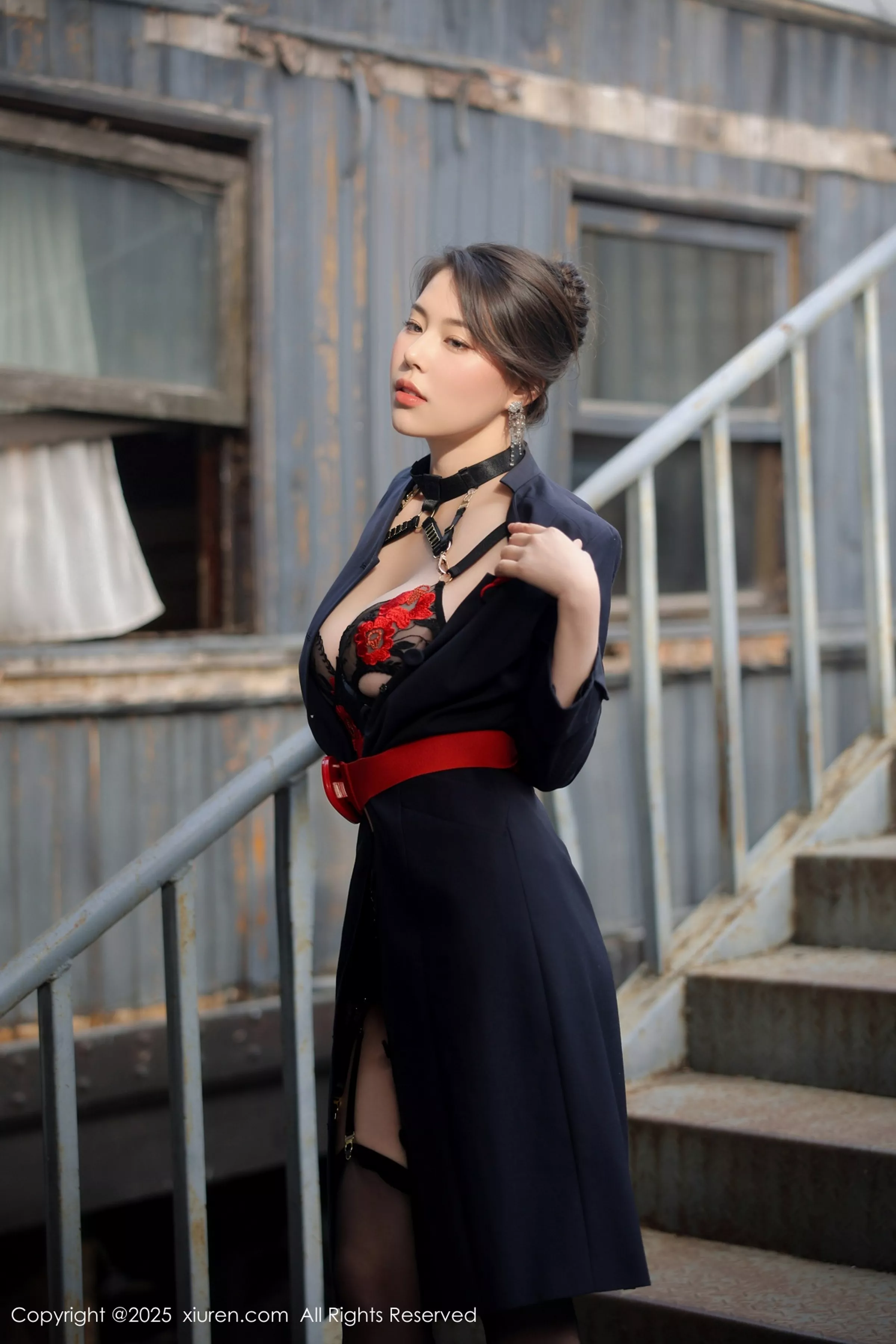 秀人集.com_[XiuRen秀人网]No.10155_模特白茹雪abby性感黑色情趣内衣配黑丝吊袜秀丰腴身材诱惑写真78P