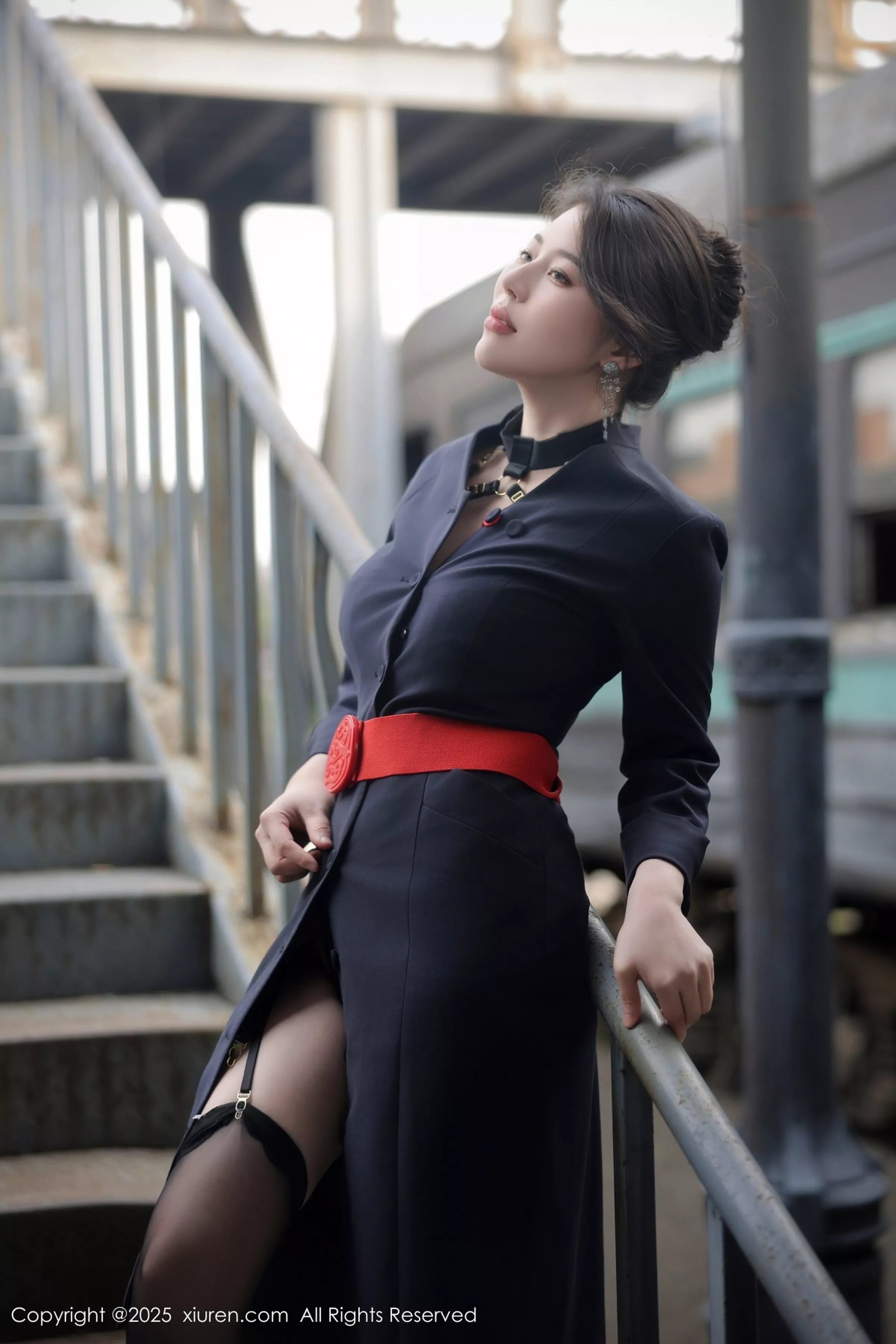 秀人集.com_[XiuRen秀人网]No.10155_模特白茹雪abby性感黑色情趣内衣配黑丝吊袜秀丰腴身材诱惑写真78P