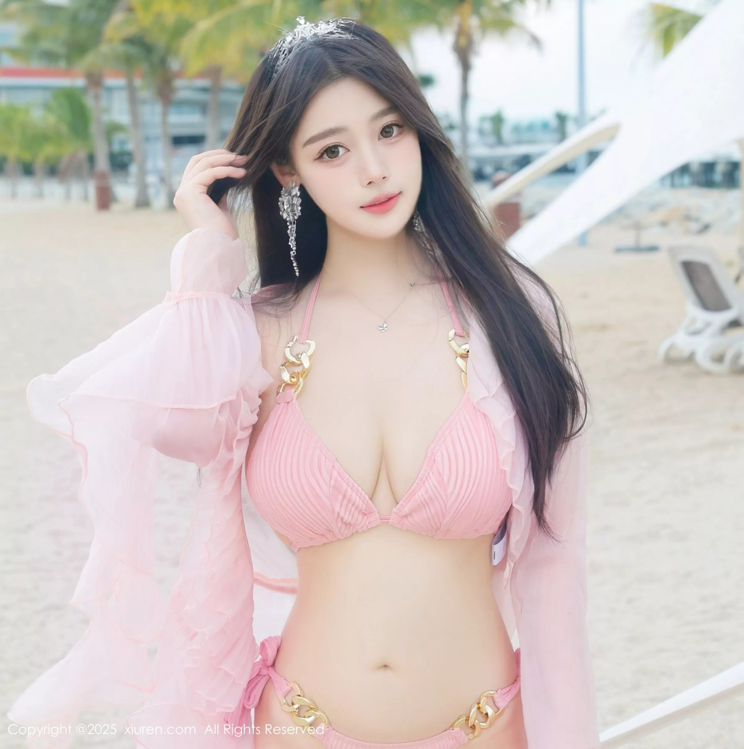 秀人集.com_[XiuRen秀人网]No.10160_模特蛋蛋宝性感粉色薄纱服饰露粉色比基尼秀丰腴身材诱惑写真66P