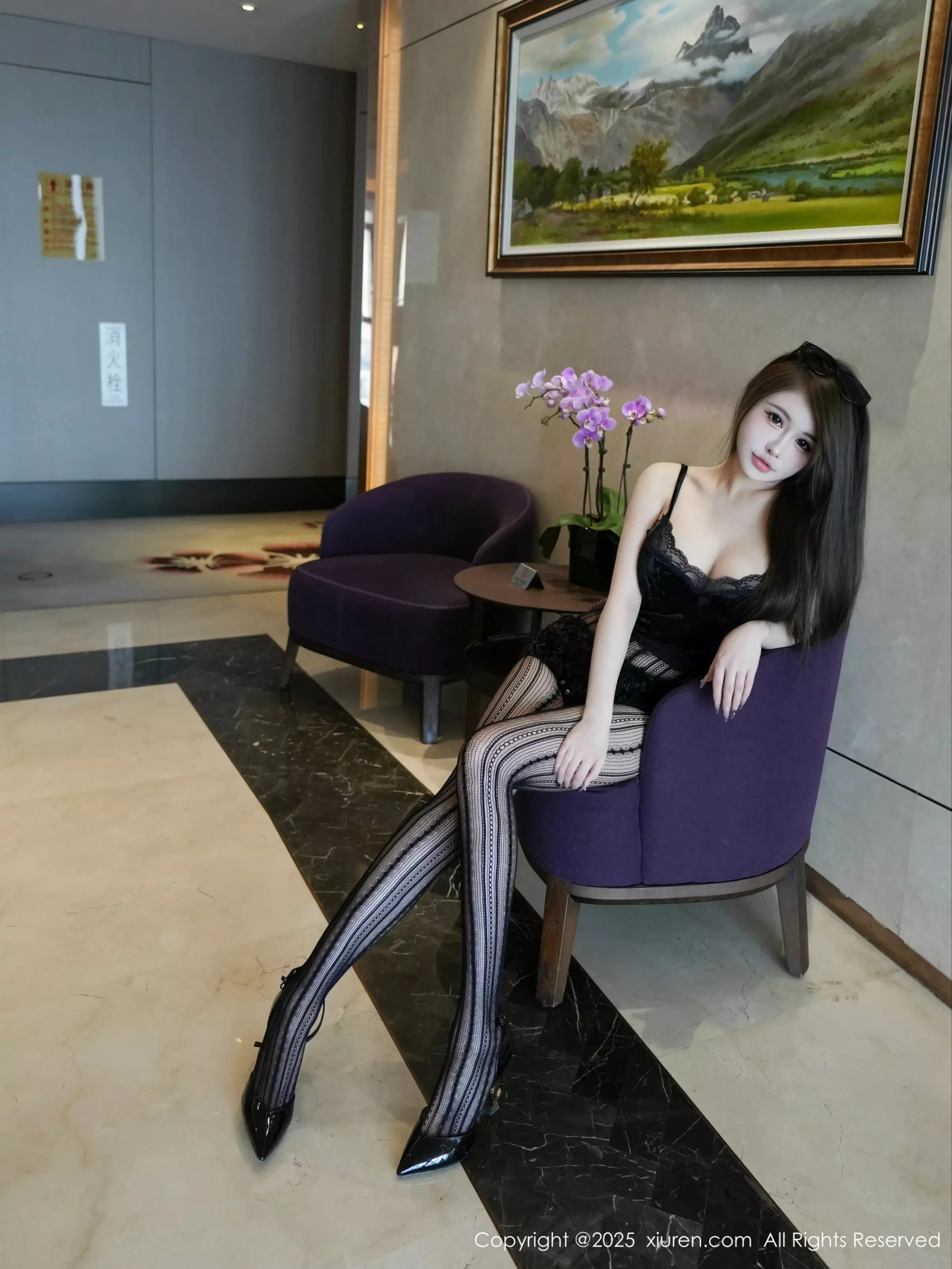 秀人集.com_[XiuRen秀人网]No.10056_模特甜妮私房性感黑色情趣内衣配魅惑黑丝秀丰腴身材诱惑写真71P