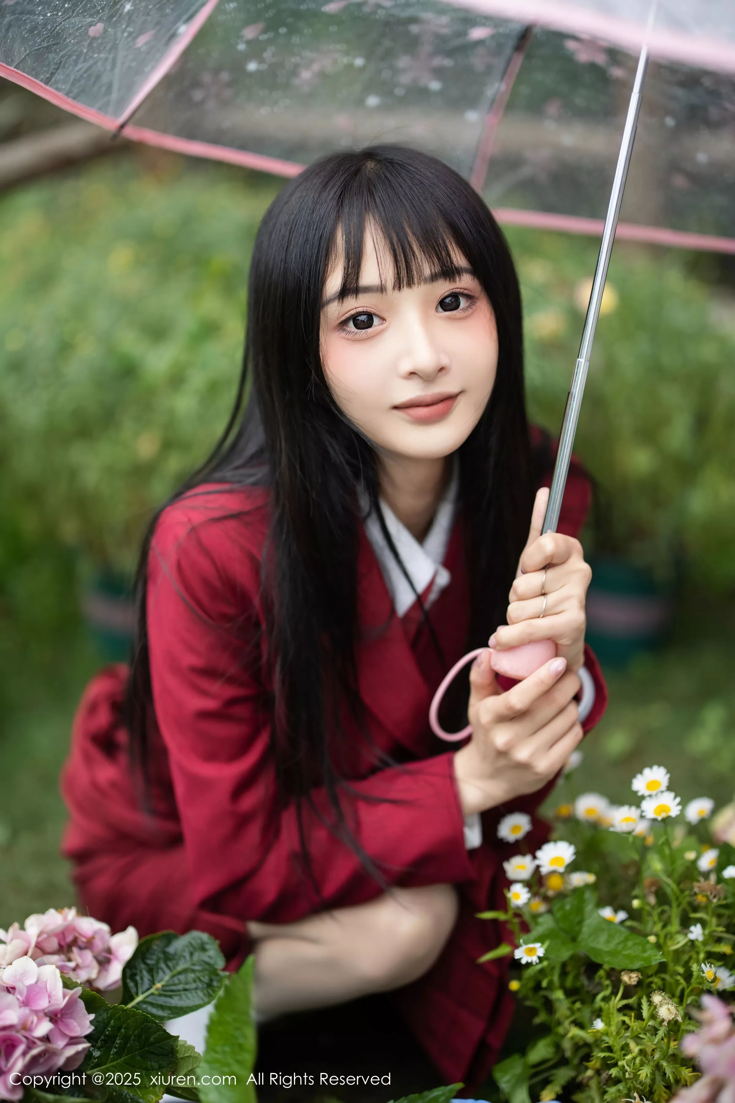 秀人集.com_[XiuRen秀人网]No.10215_新人模特茂木希子性感红色裙子配肉色丝袜秀完美曲线诱惑写真82P