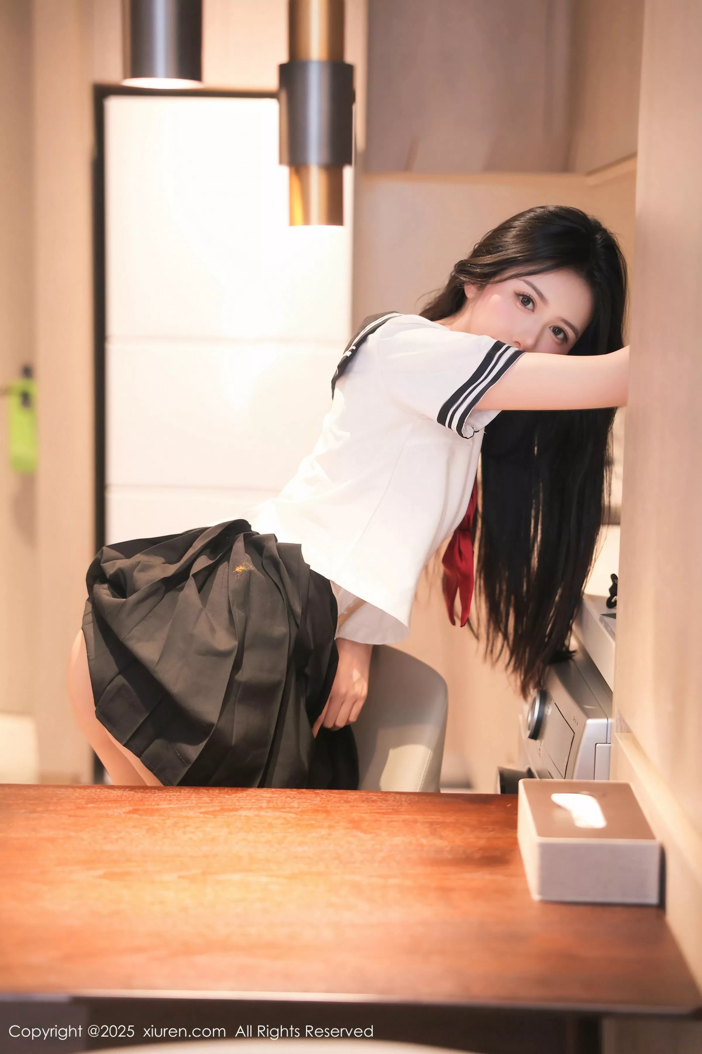 秀人集.com_[XiuRen秀人网]No.10234_新人模特shelly诗莉吖性感学生装露白色内衣秀曼妙身姿诱惑写真77P