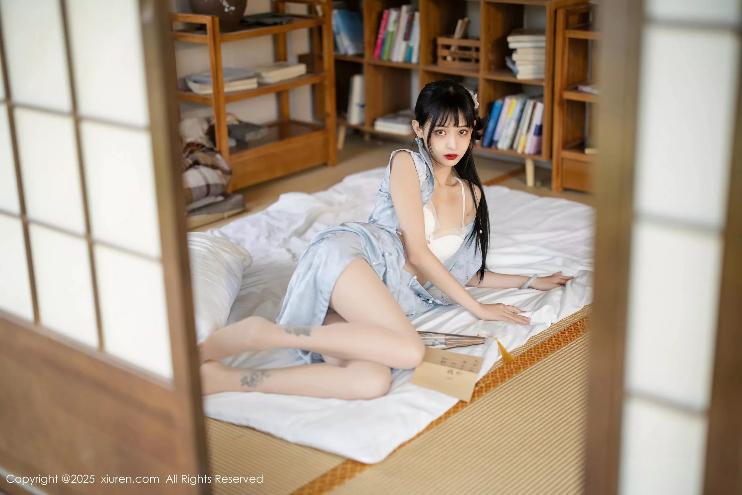 秀人集.com_[XiuRen秀人网]No.10278_模特茂木希子日式旗袍露白色内衣配肉丝袜秀完美曲线诱惑写真80P