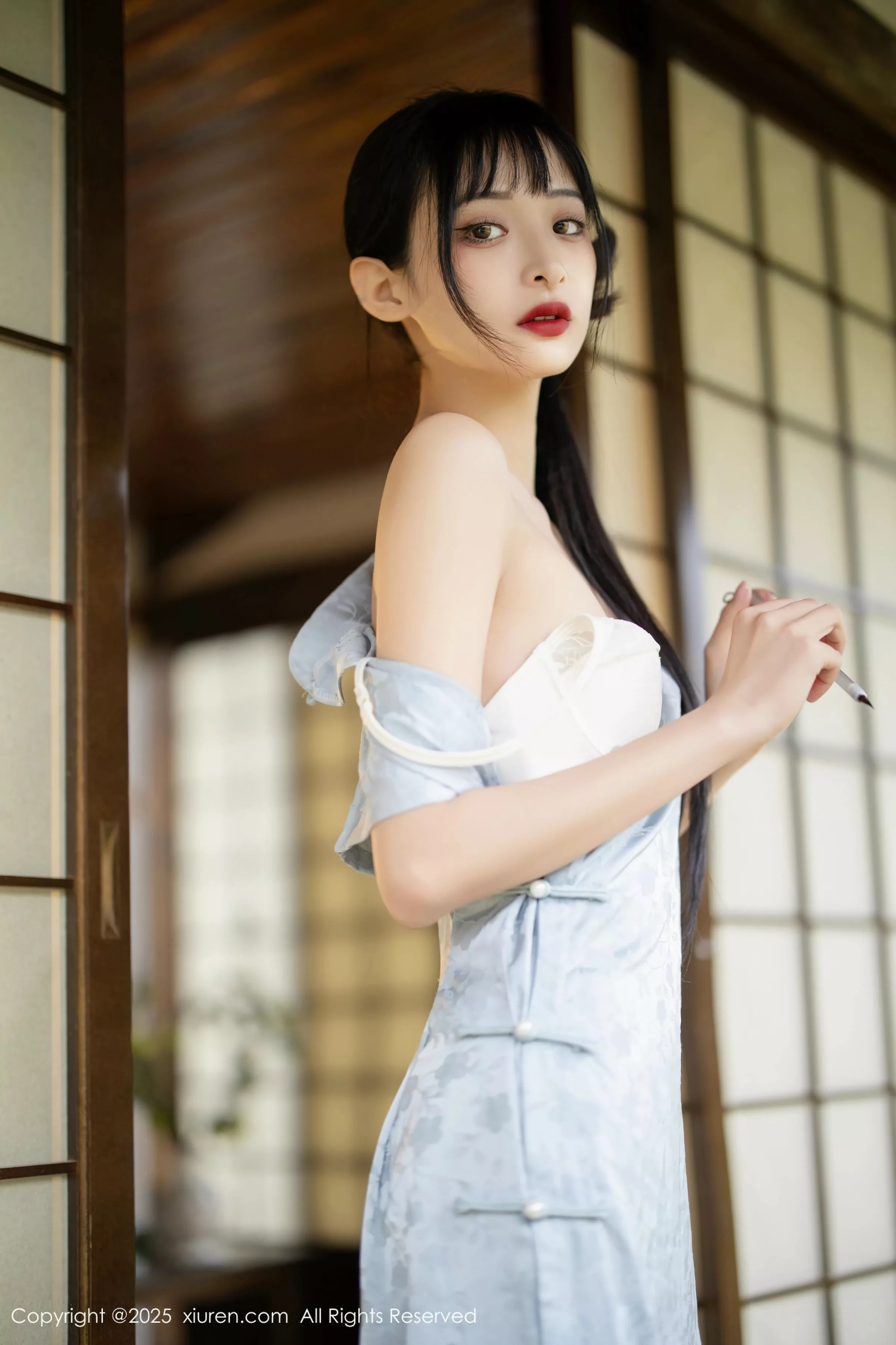 秀人集.com_[XiuRen秀人网]No.10278_模特茂木希子日式旗袍露白色内衣配肉丝袜秀完美曲线诱惑写真80P