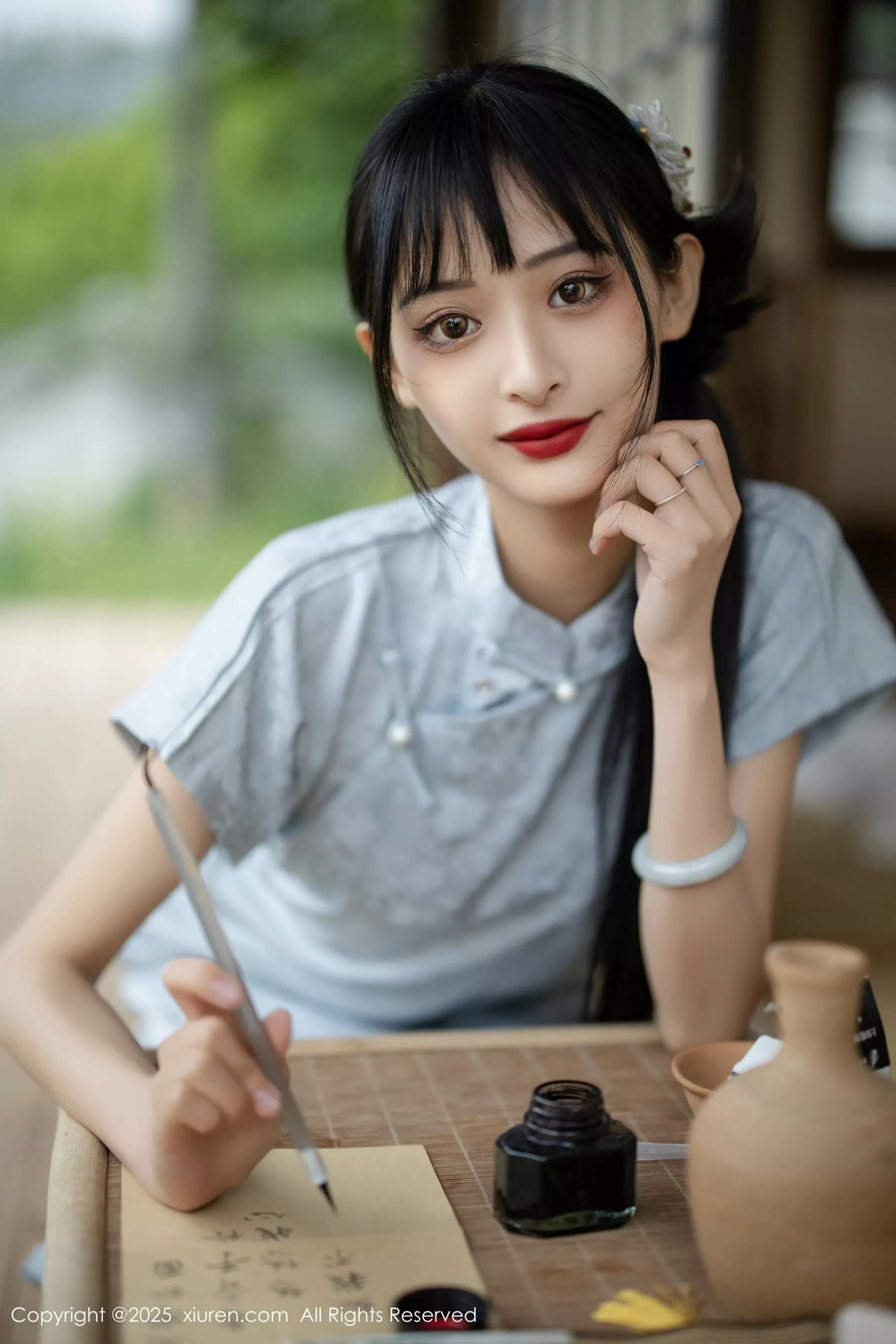 秀人集.com_[XiuRen秀人网]No.10278_模特茂木希子日式旗袍露白色内衣配肉丝袜秀完美曲线诱惑写真80P