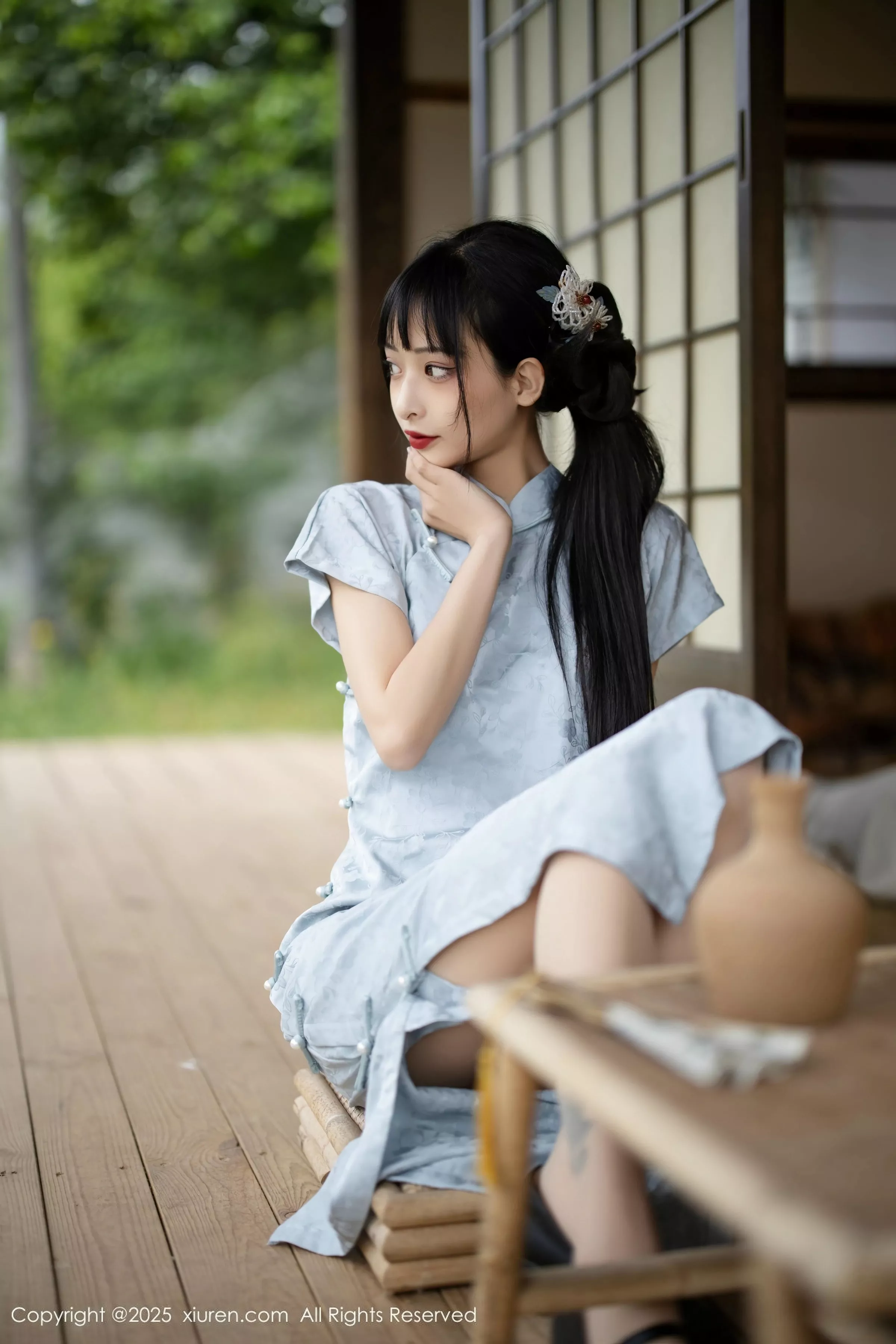 秀人集.com_[XiuRen秀人网]No.10278_模特茂木希子日式旗袍露白色内衣配肉丝袜秀完美曲线诱惑写真80P