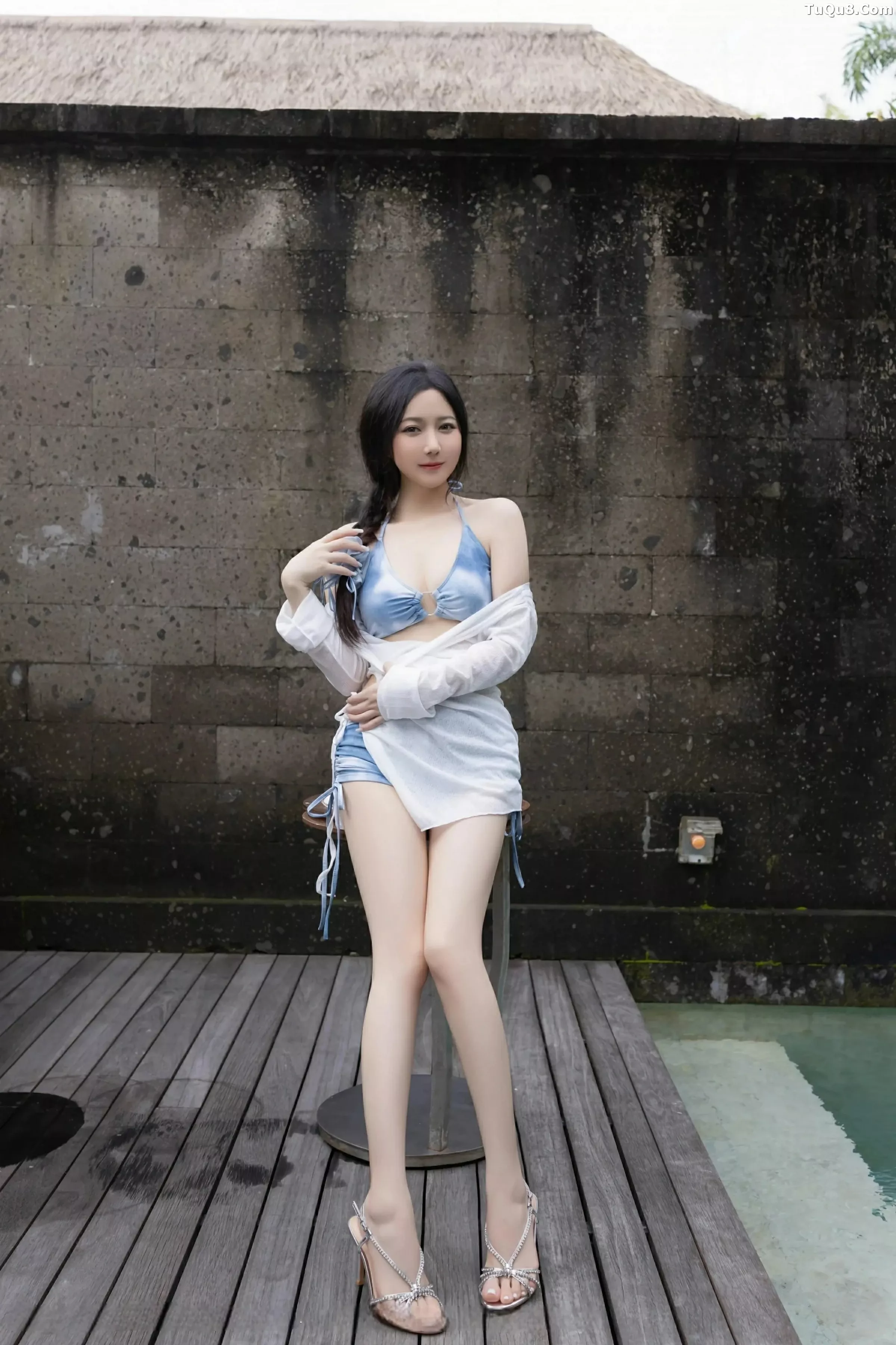 秀人集.com_[XiuRen秀人网]No.10377_模特鱼子酱Fish白色轻透服饰露蓝色比基尼秀曼妙身姿诱惑写真80P