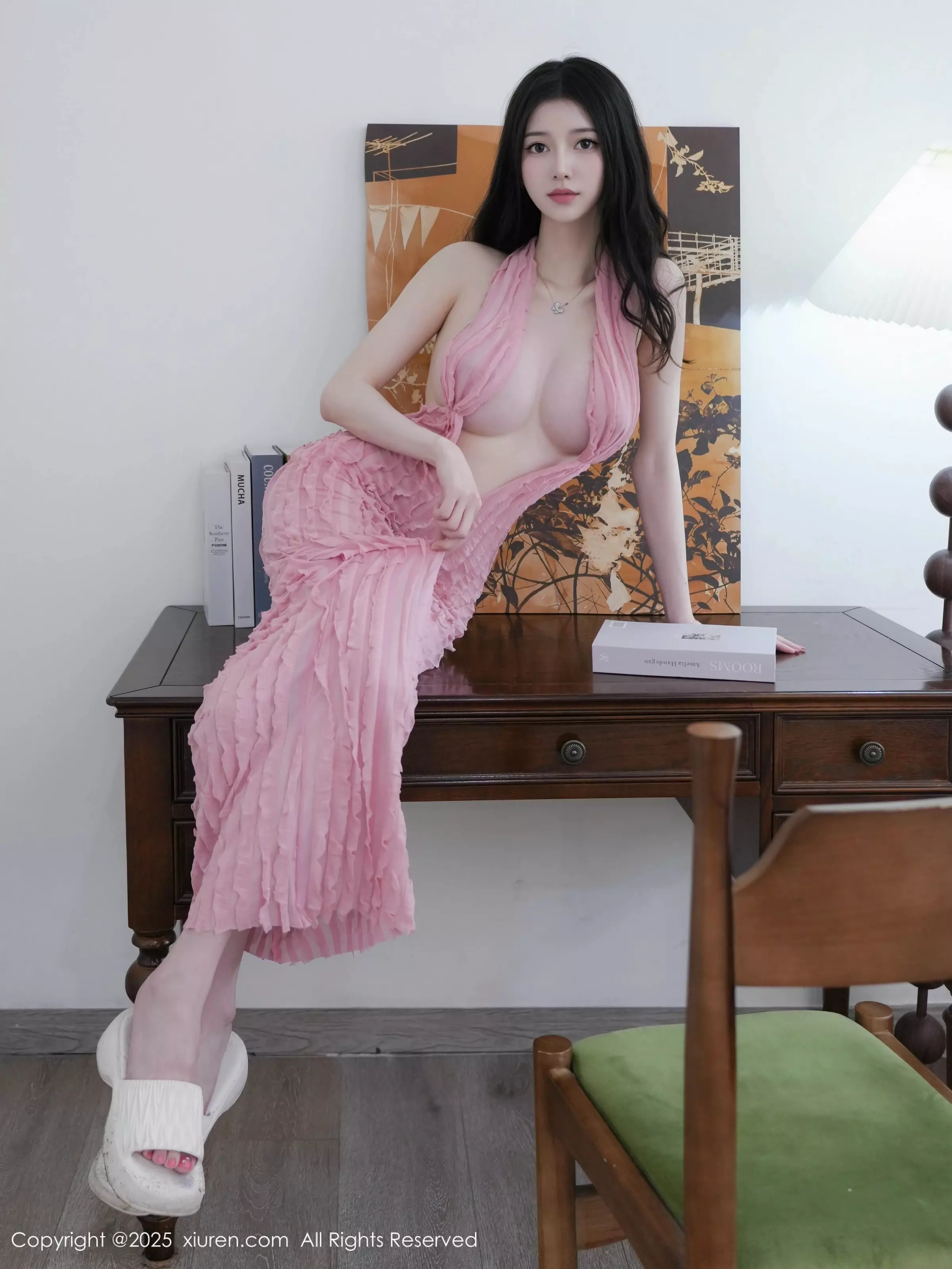 秀人集.com_[XiuRen秀人网]No.10309_新人模特白小蝶性感粉色连衣裙露白色内衣秀完美曲线诱惑写真80P