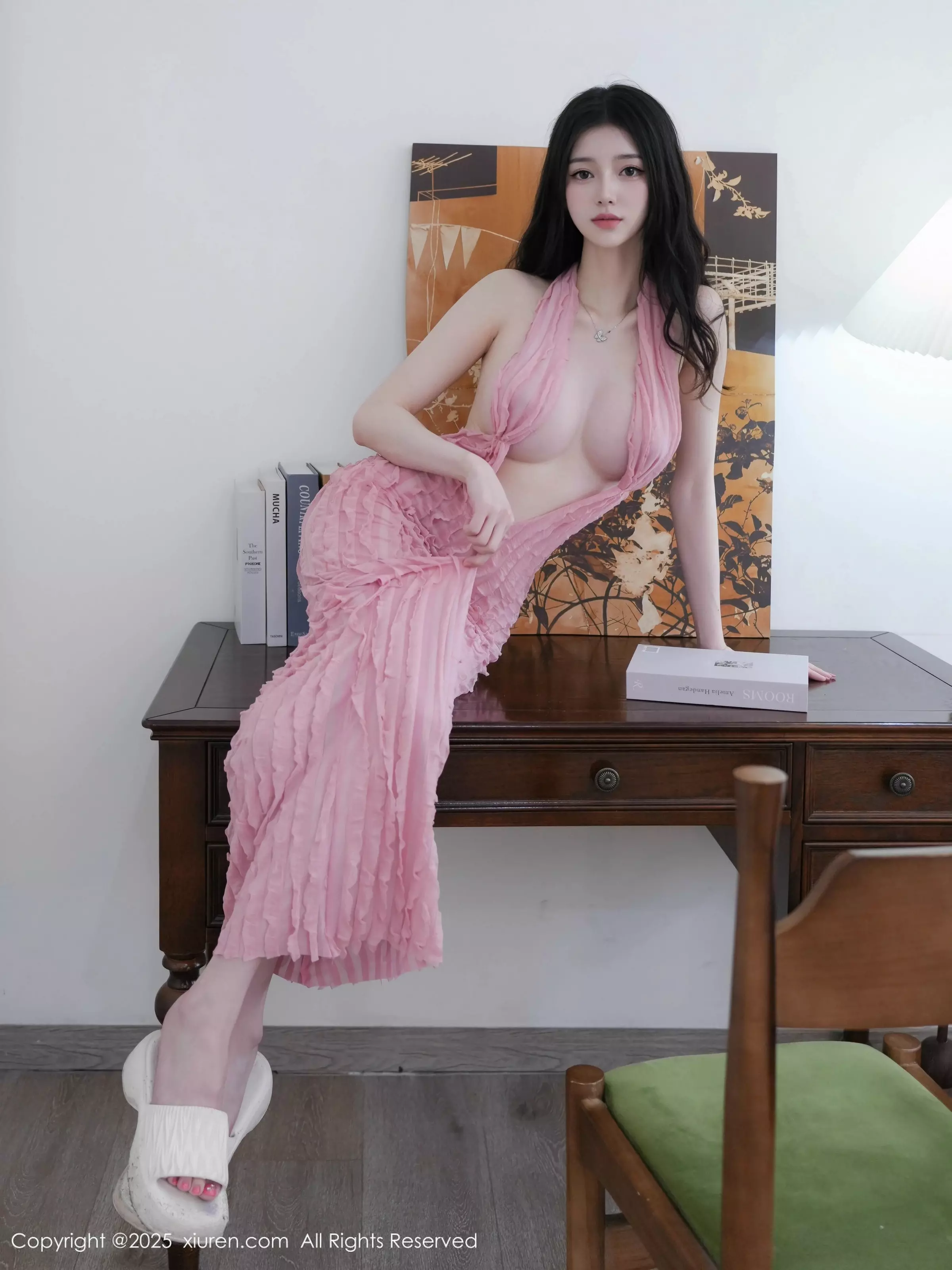 秀人集.com_[XiuRen秀人网]No.10309_新人模特白小蝶性感粉色连衣裙露白色内衣秀完美曲线诱惑写真80P