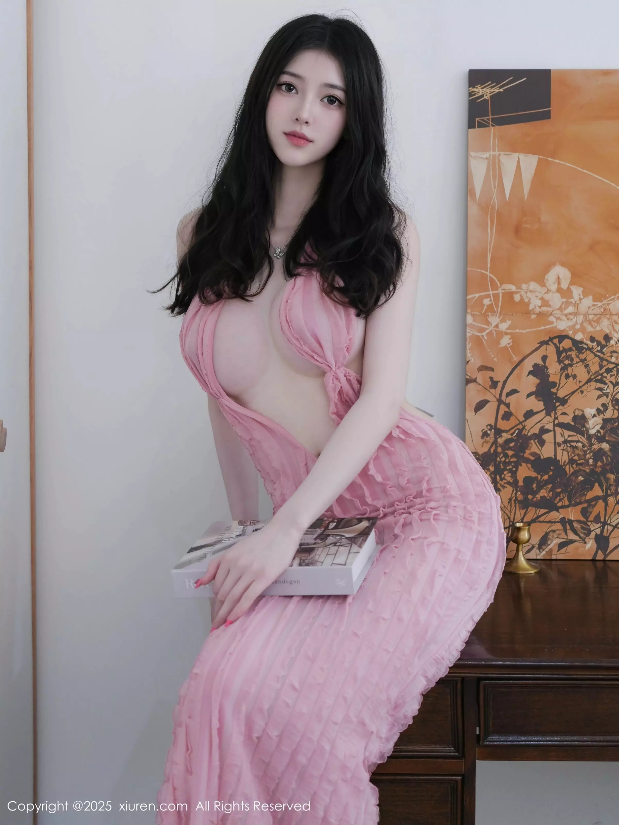 秀人集.com_[XiuRen秀人网]No.10309_新人模特白小蝶性感粉色连衣裙露白色内衣秀完美曲线诱惑写真80P