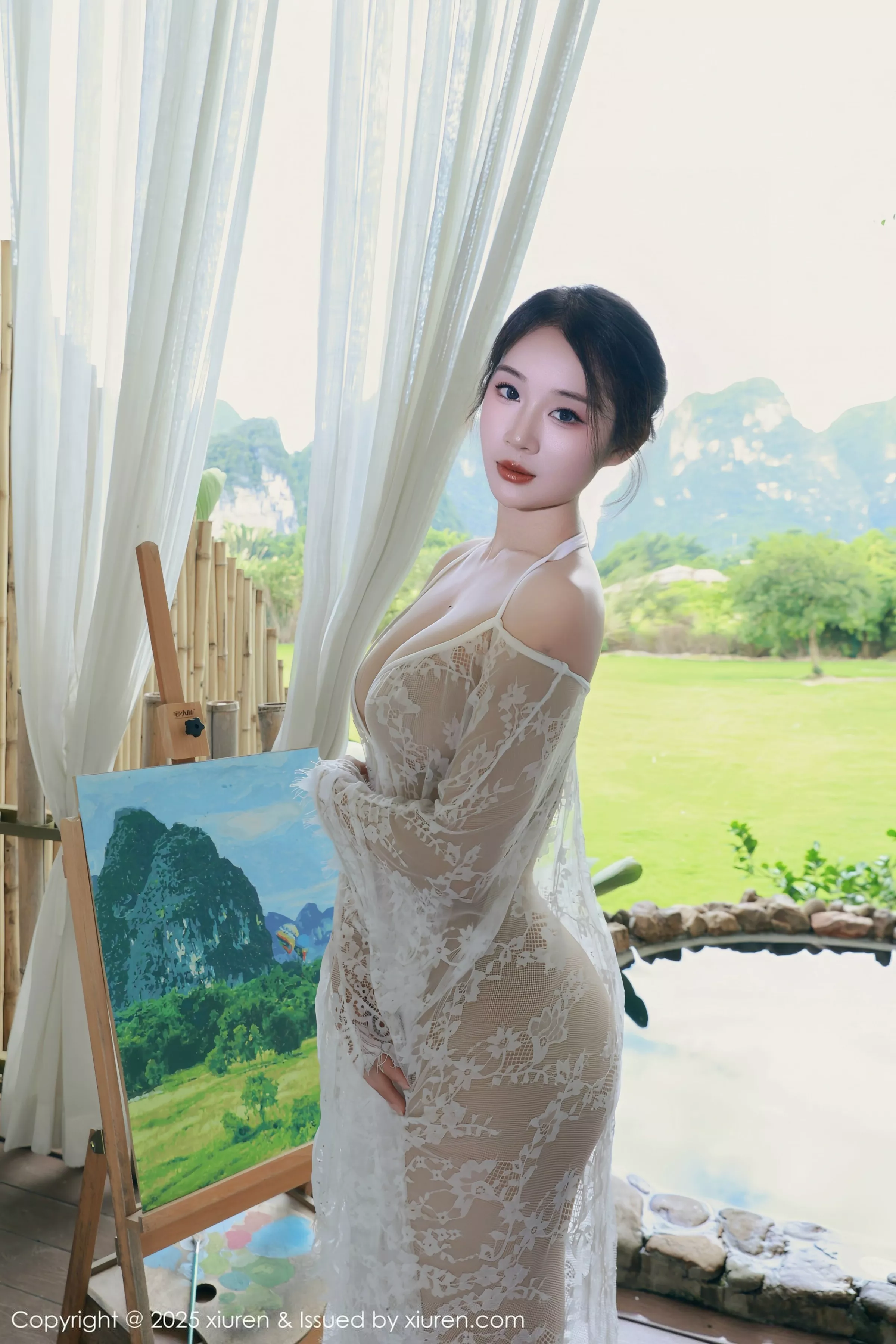 秀人集.com_[XiuRen秀人网]No.10538_模特南乔性感浅绿色旗袍服饰配超薄无内肉丝秀完美身材诱惑写真84P