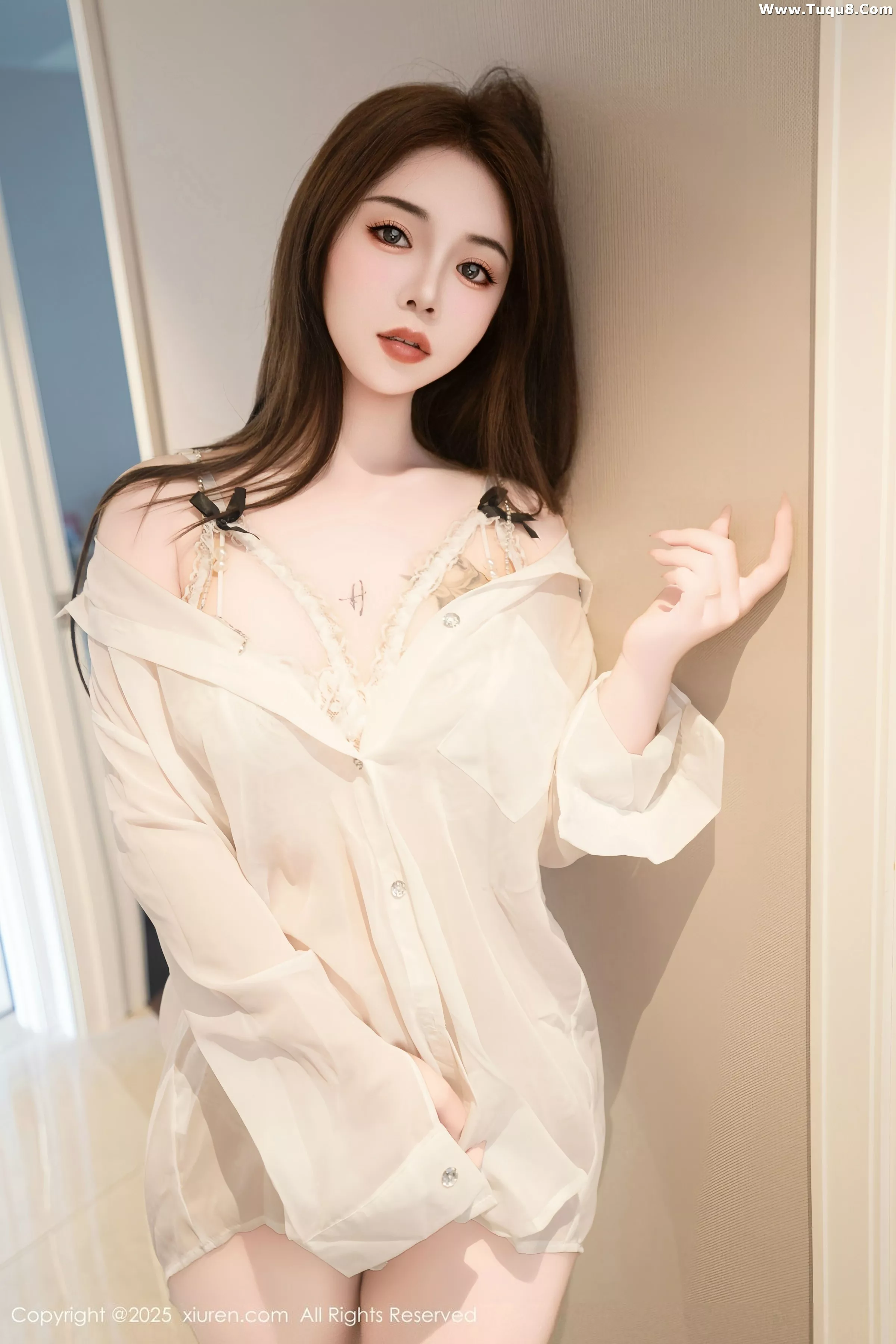 秀人集.com_[XiuRen秀人网]No.10549_模特沐娜娜私房性感薄纱露白色情趣内衣秀魔鬼身材惹火诱惑写真75P