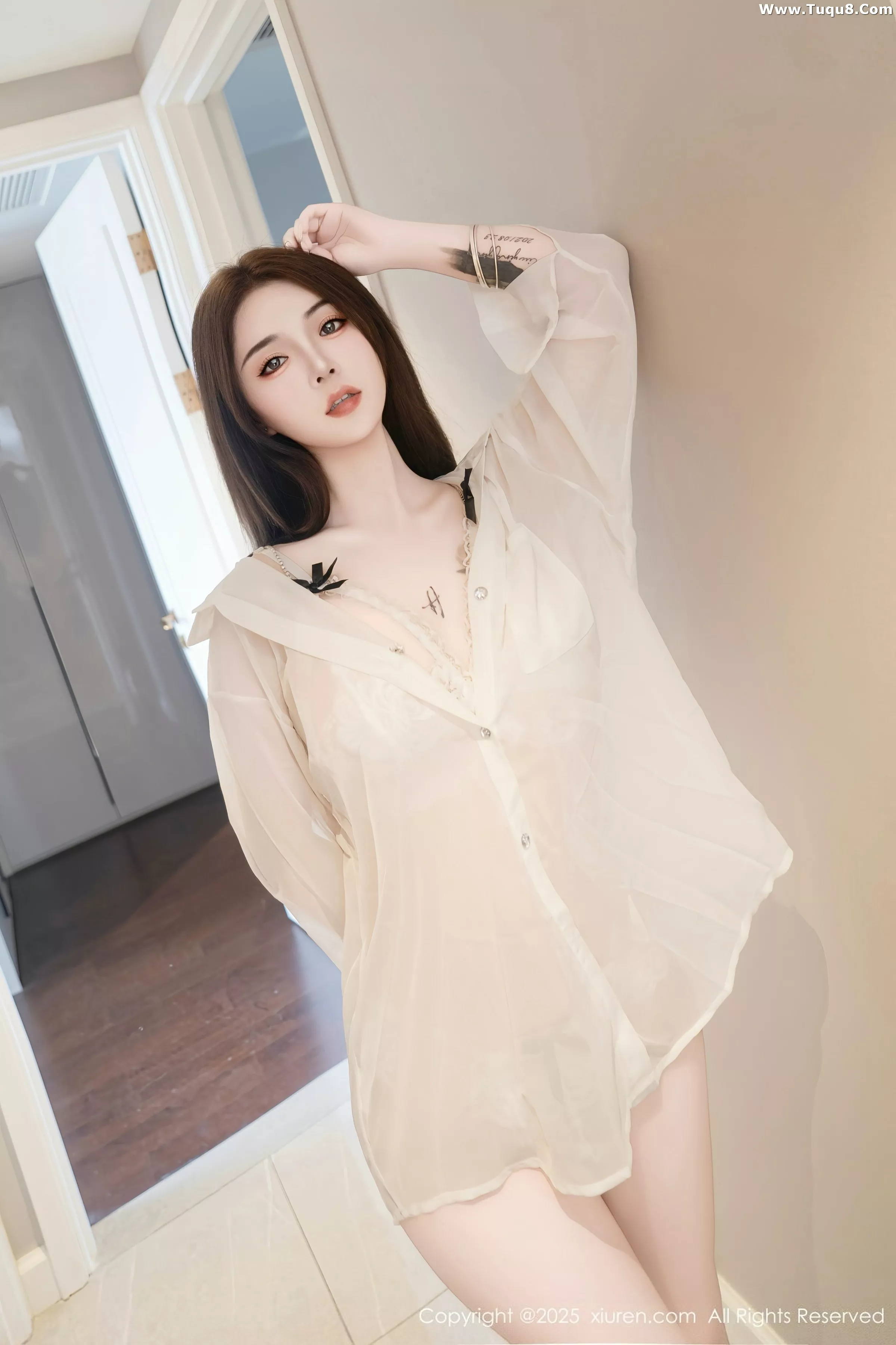 秀人集.com_[XiuRen秀人网]No.10549_模特沐娜娜私房性感薄纱露白色情趣内衣秀魔鬼身材惹火诱惑写真75P