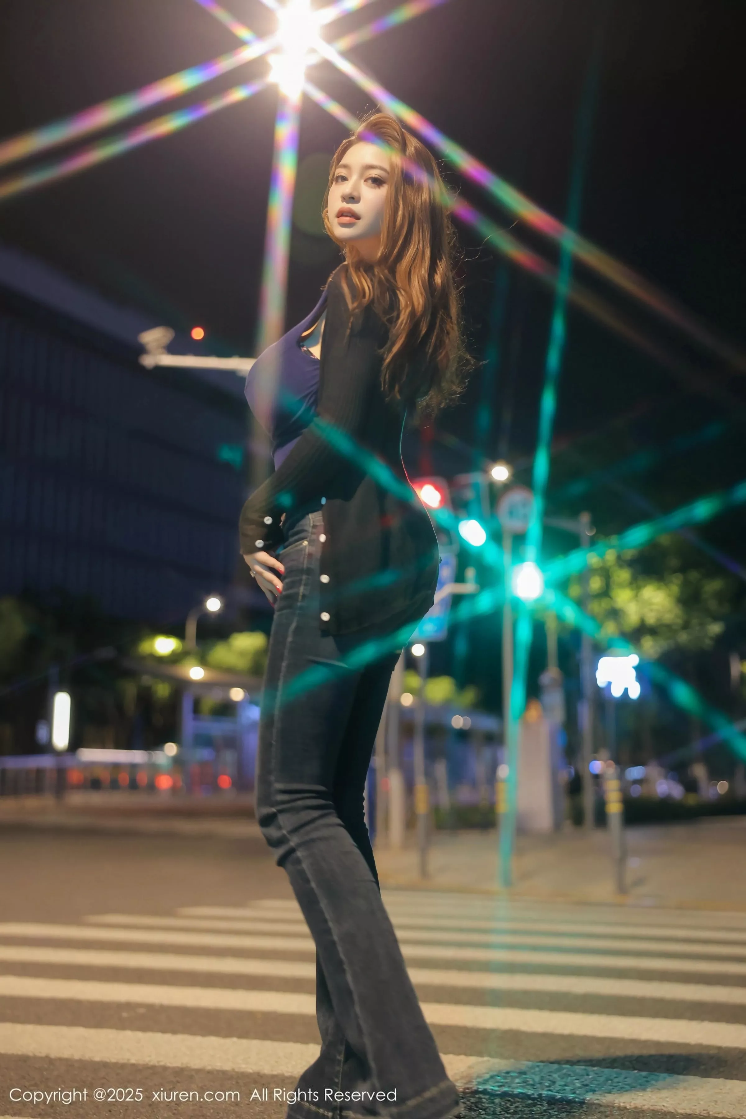 秀人集.com_[XiuRen秀人网]No.10437_新人模特ＪＯＪＯ性感深色内衣配黑色牛仔裤秀丰腴身材诱惑写真78P