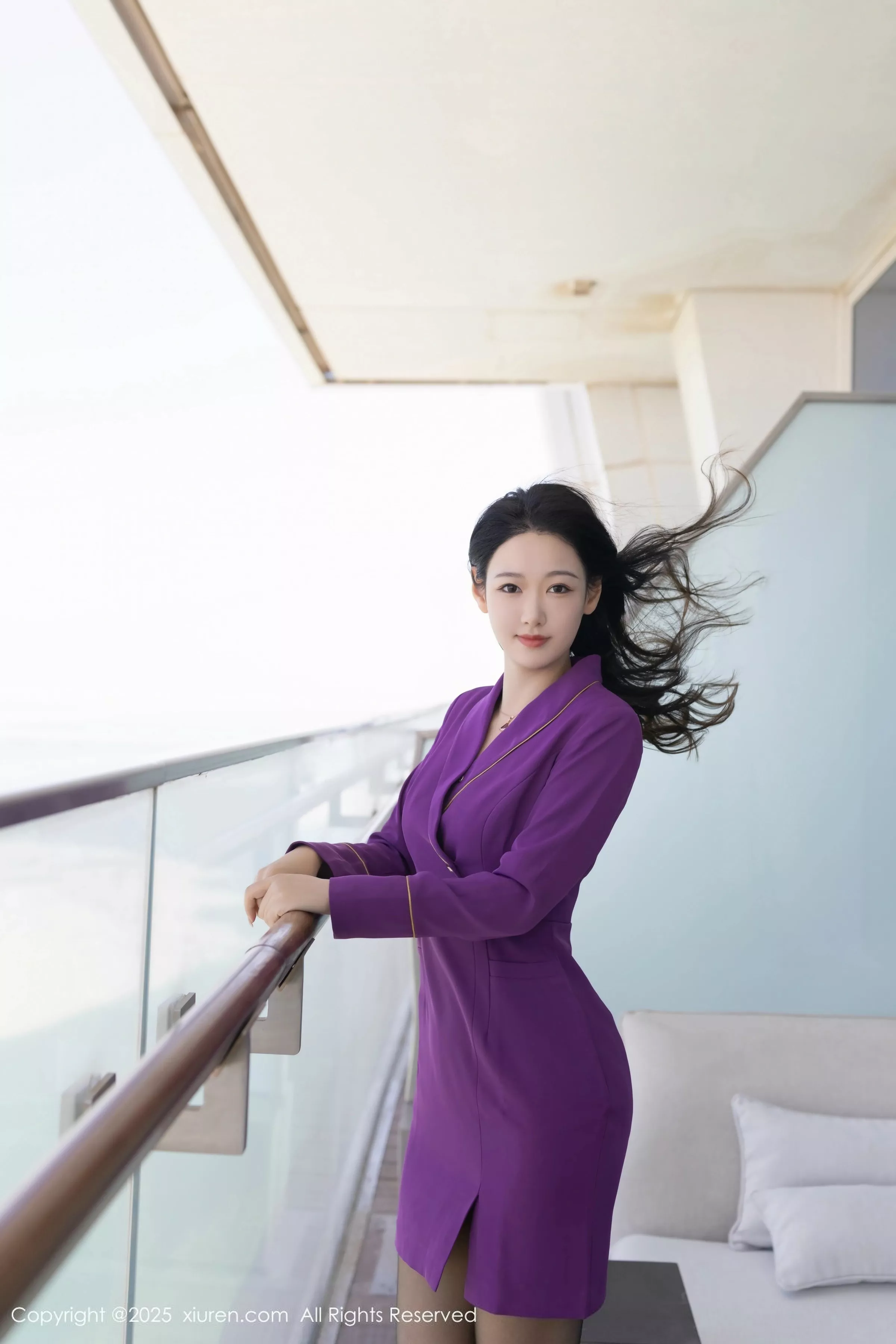 秀人集.com_[XiuRen秀人网]No.10451_模特唐安琪性感紫色制服露白色内衣配超薄黑丝秀曼妙身姿诱惑写真81P