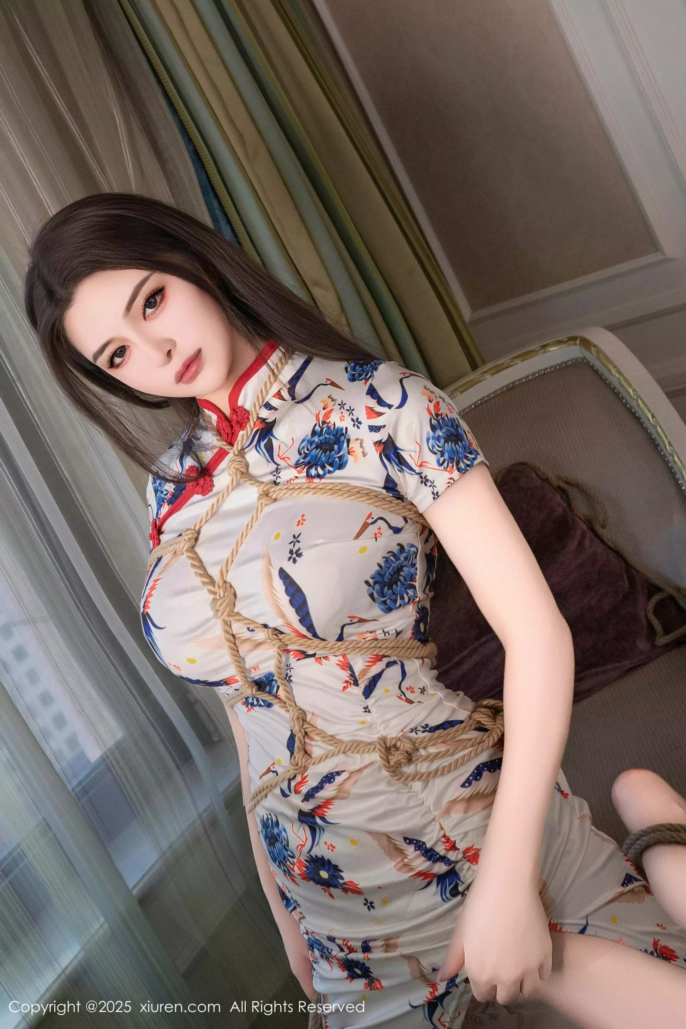 秀人集.com_[XiuRen秀人网]No.10452_模特灿宝情趣捆绑主题性感花色旗袍露肉色内衣秀魔鬼身材诱惑写真96P