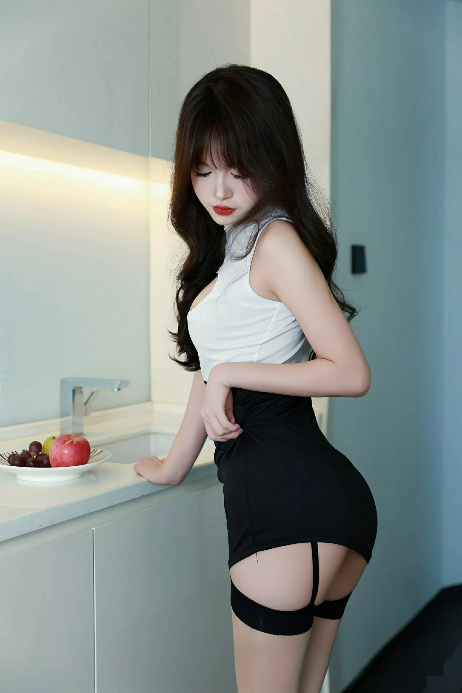 秀人集.com_[XiuRen秀人网]No.10590_模特糯咪性感黑色情趣服饰配超薄肉丝秀完美身材迷人诱惑写真80P