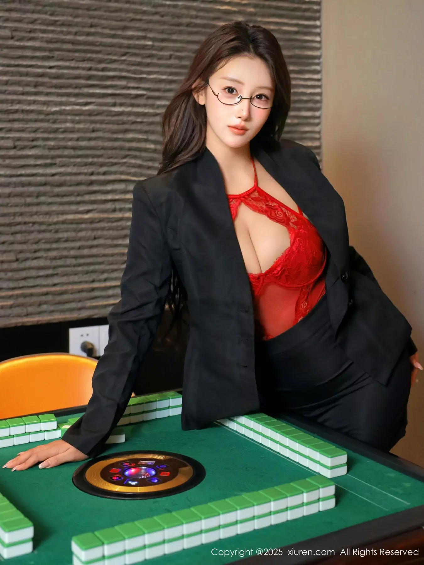 秀人集.com_[XiuRen秀人网]No.10614_模特金允希Yuki性感红色情趣内衣配黑丝吊袜秀完美身材诱惑写真82P