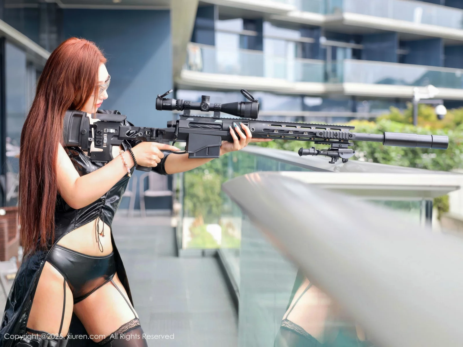 秀人集.com_[XiuRen秀人网]No.10657_模特金允希Yuki性感黑色皮衣配黑丝吊袜秀完美身材撩人诱惑写真90P