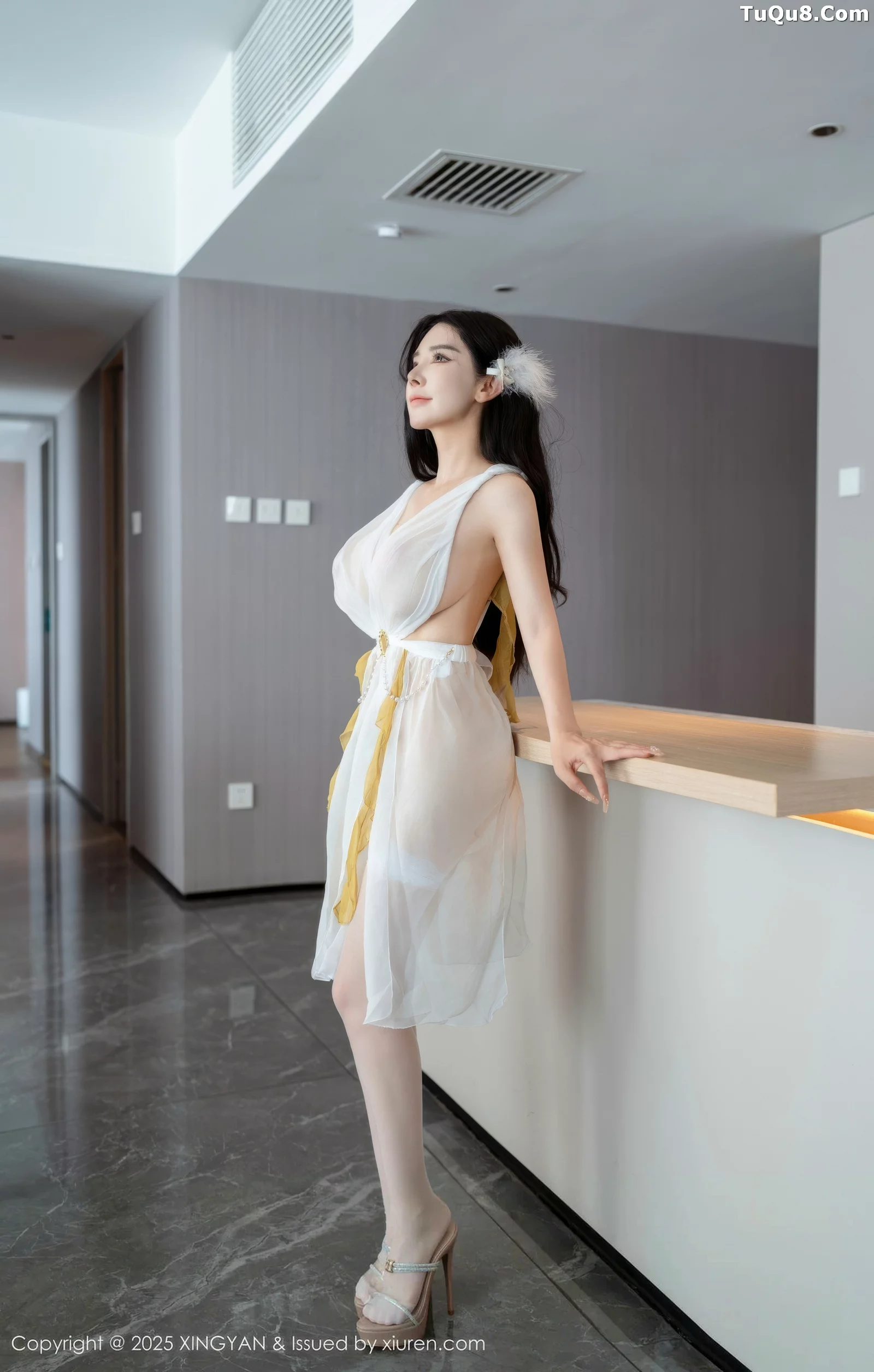 秀人集.com_[XINGYAN星颜社]VOL.392_模特潘思沁性感白色情趣服饰配白色丝袜秀巨乳肥臀诱惑写真64P