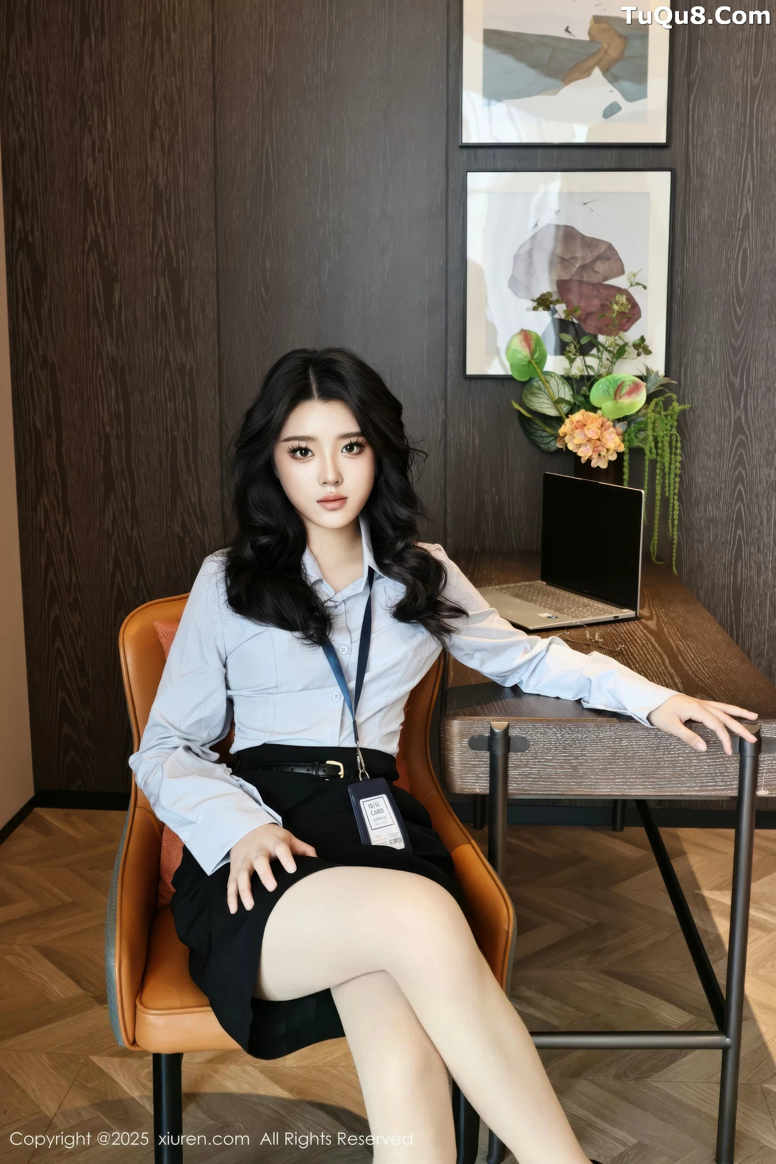 秀人集.com_[XiuRen秀人网]No.10674_模特糯梨子性感蓝色衬衫配黑短裙露超薄肉丝秀曼妙身姿诱惑写真60P