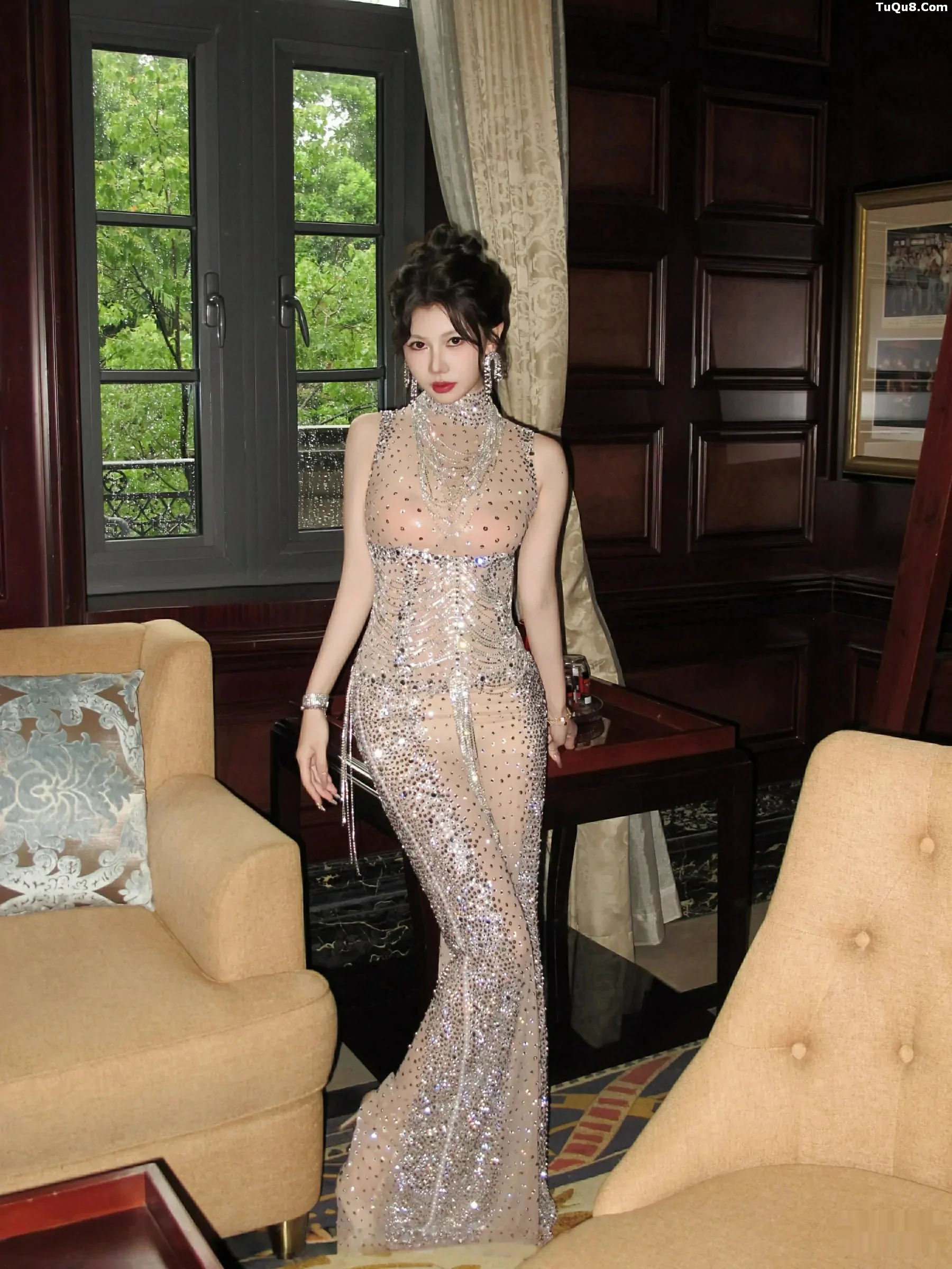 秀人集.com_[XiuRen秀人网]No.10802_模特尹甜甜sunny性感薄透闪亮连衣长裙秀完美身材迷人诱惑写真88P