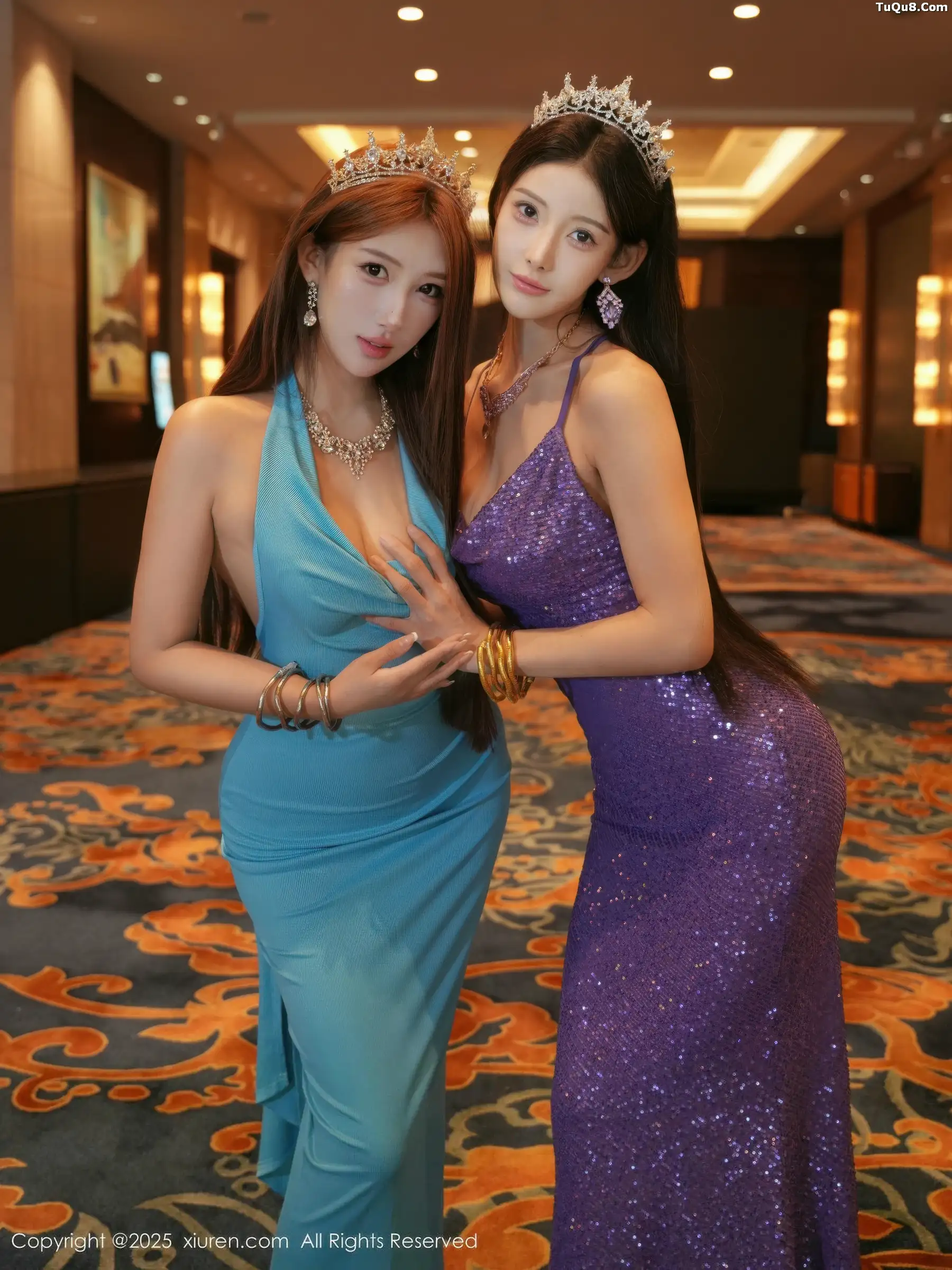 秀人集.com_[XiuRen秀人网]No.10996_模特合集梨霜儿＆金允希Yuki性感双人礼服秀丰腴身材诱惑写真68P