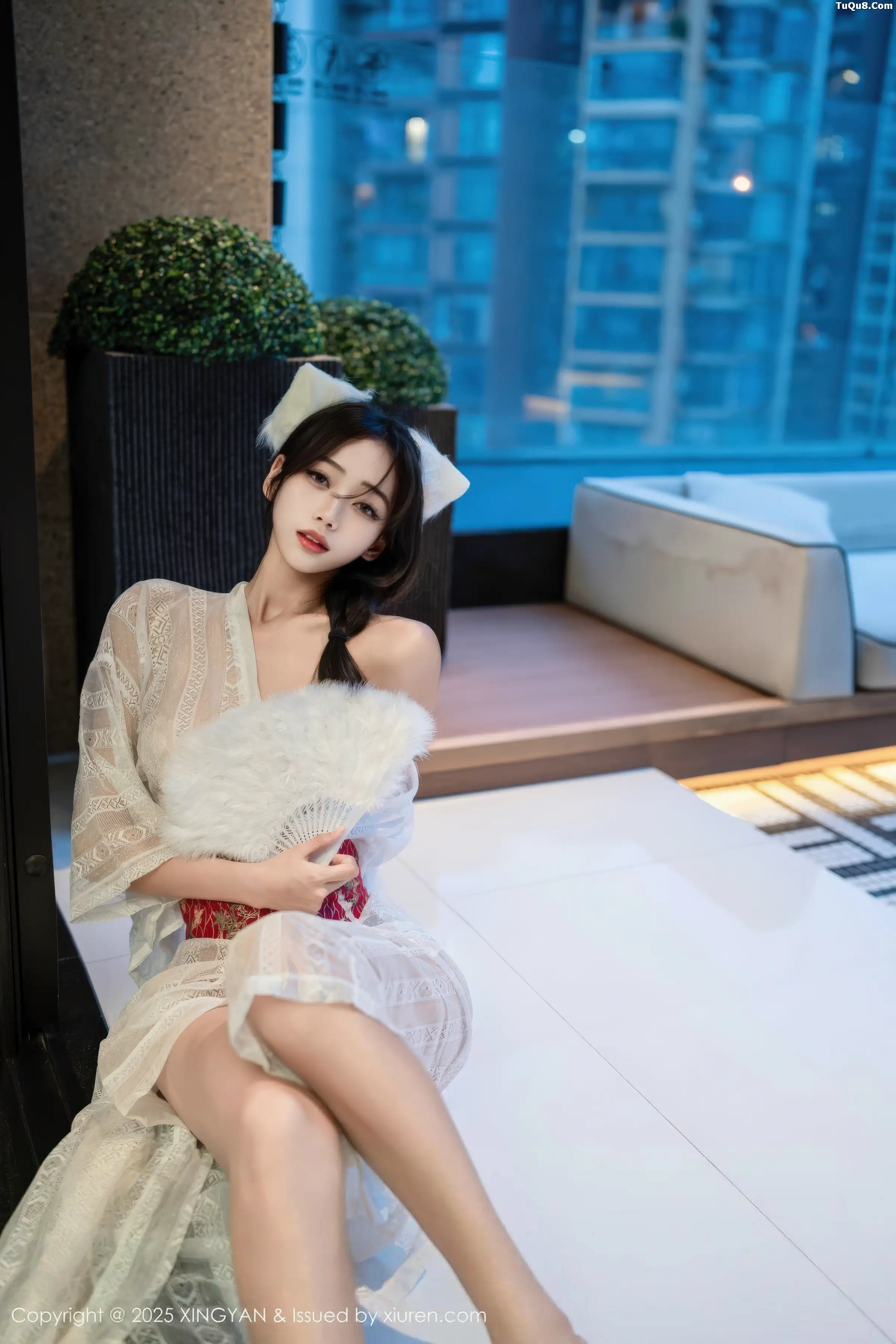 秀人集.com_[XINGYAN星颜社]VOL.442_模特时安安私房性感白色薄透连衣裙秀柔美身姿迷人诱惑写真75P