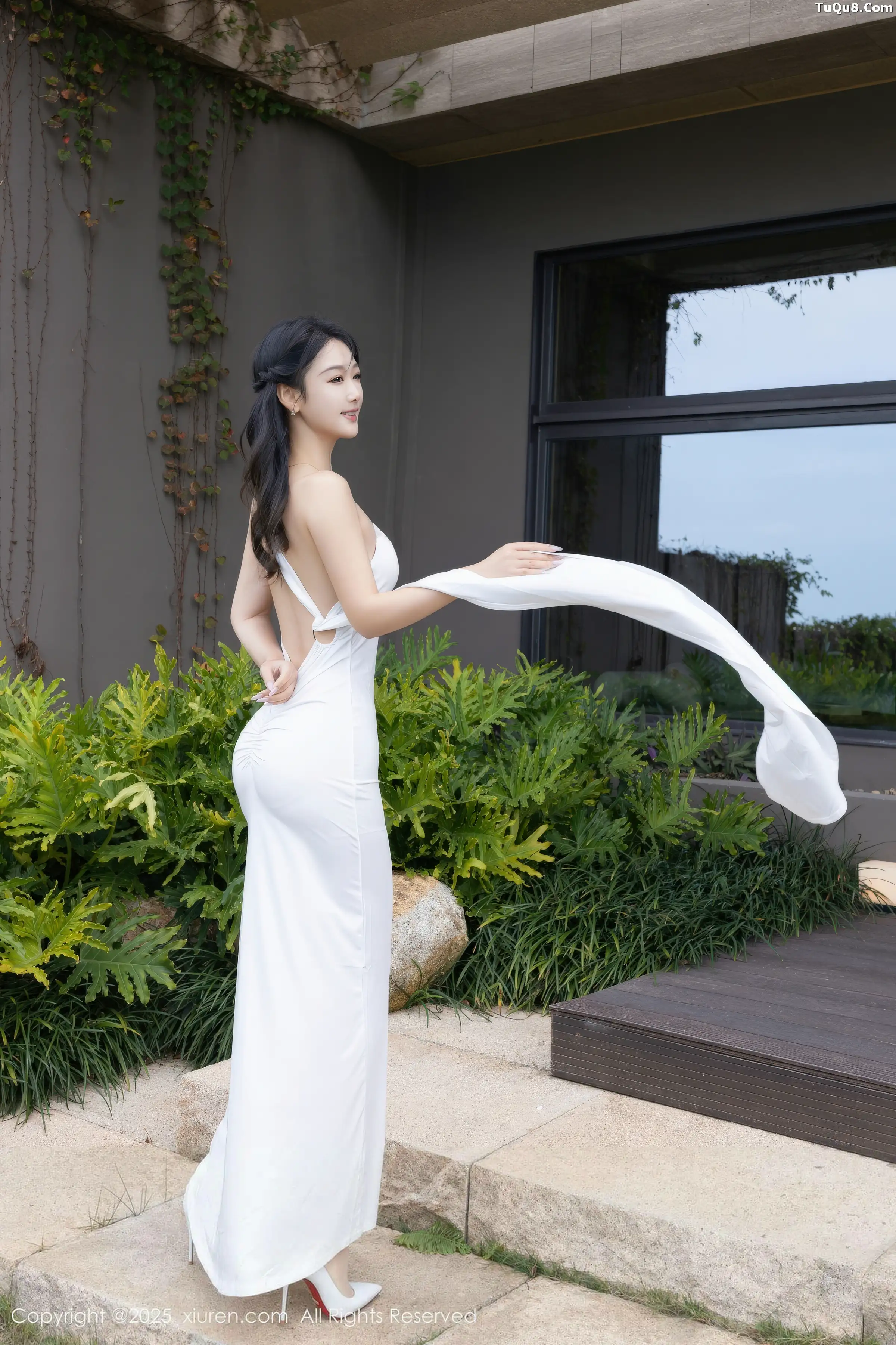 秀人集.com_[XiuRen秀人网]No.11109_模特唐安琪性感白色长裙配超薄无内肉丝秀曼妙身姿撩人诱惑写真77P