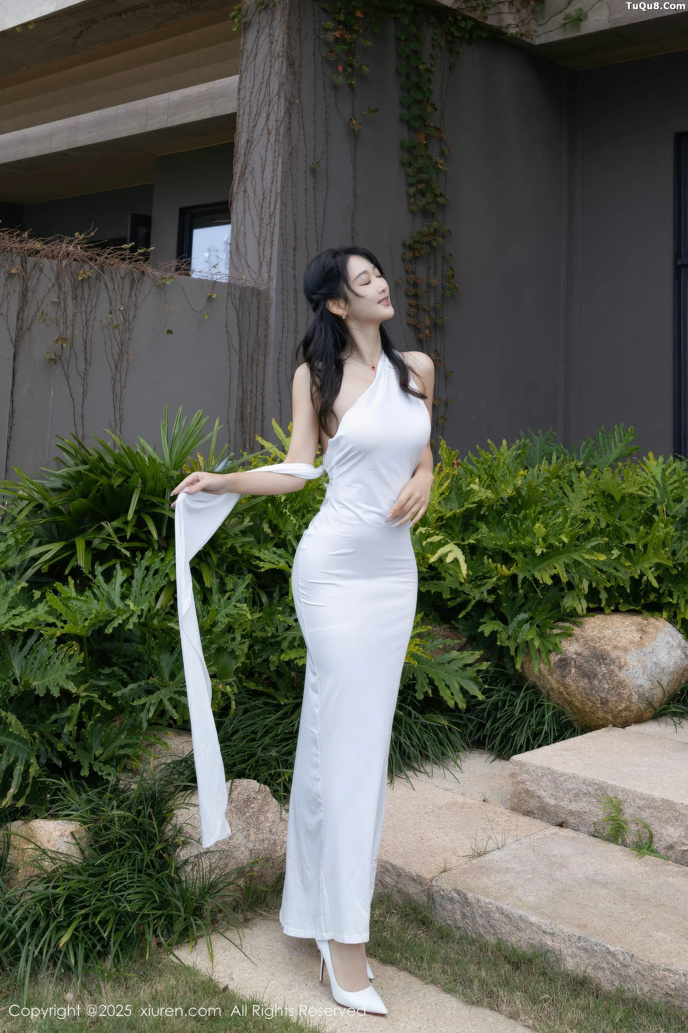 秀人集.com_[XiuRen秀人网]No.11109_模特唐安琪性感白色长裙配超薄无内肉丝秀曼妙身姿撩人诱惑写真77P