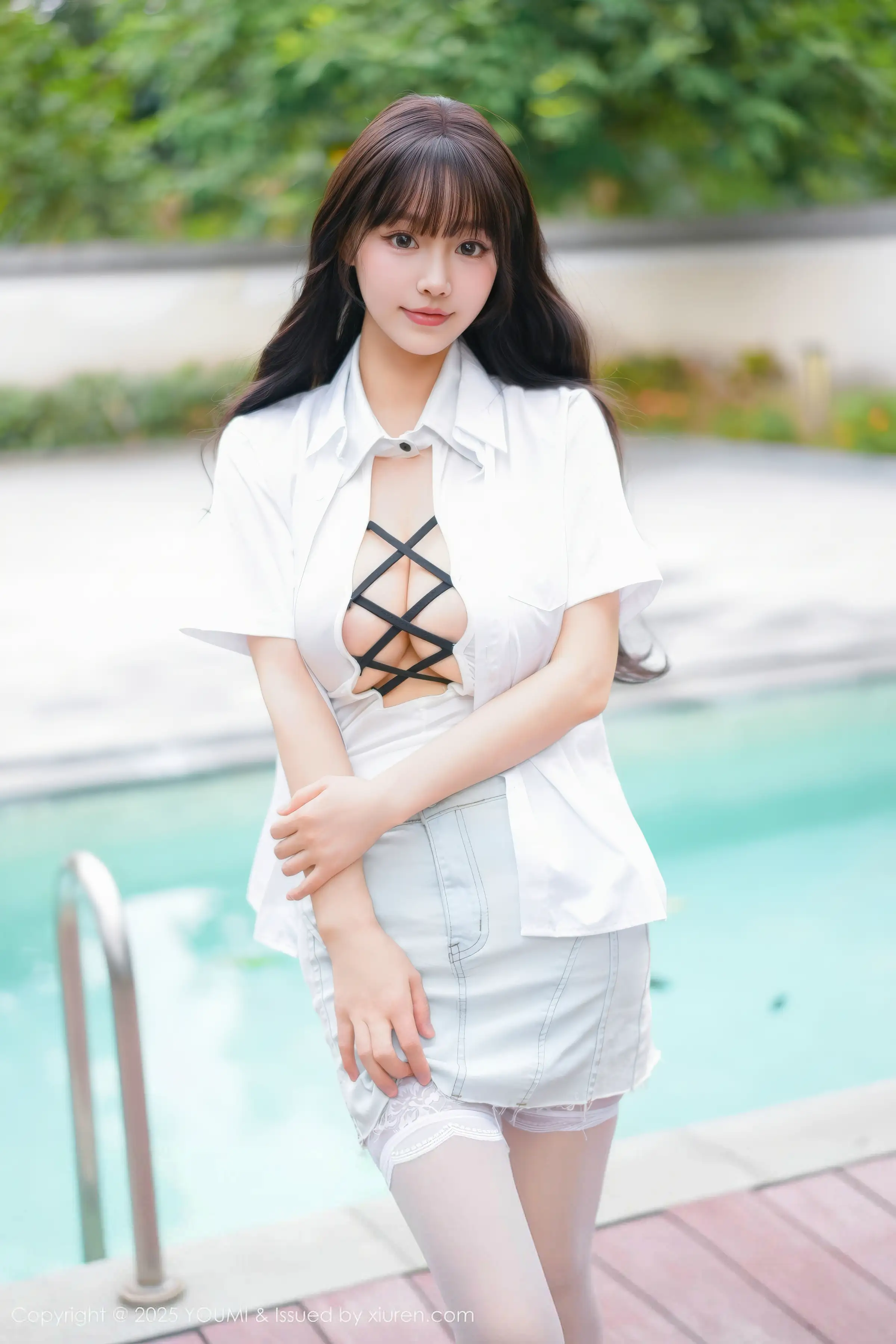 秀人集.com_[YouMi尤蜜荟]Vol.1190_女神心上可Flora性感白色情趣服饰配白丝吊袜秀丰满身材诱惑写真75P