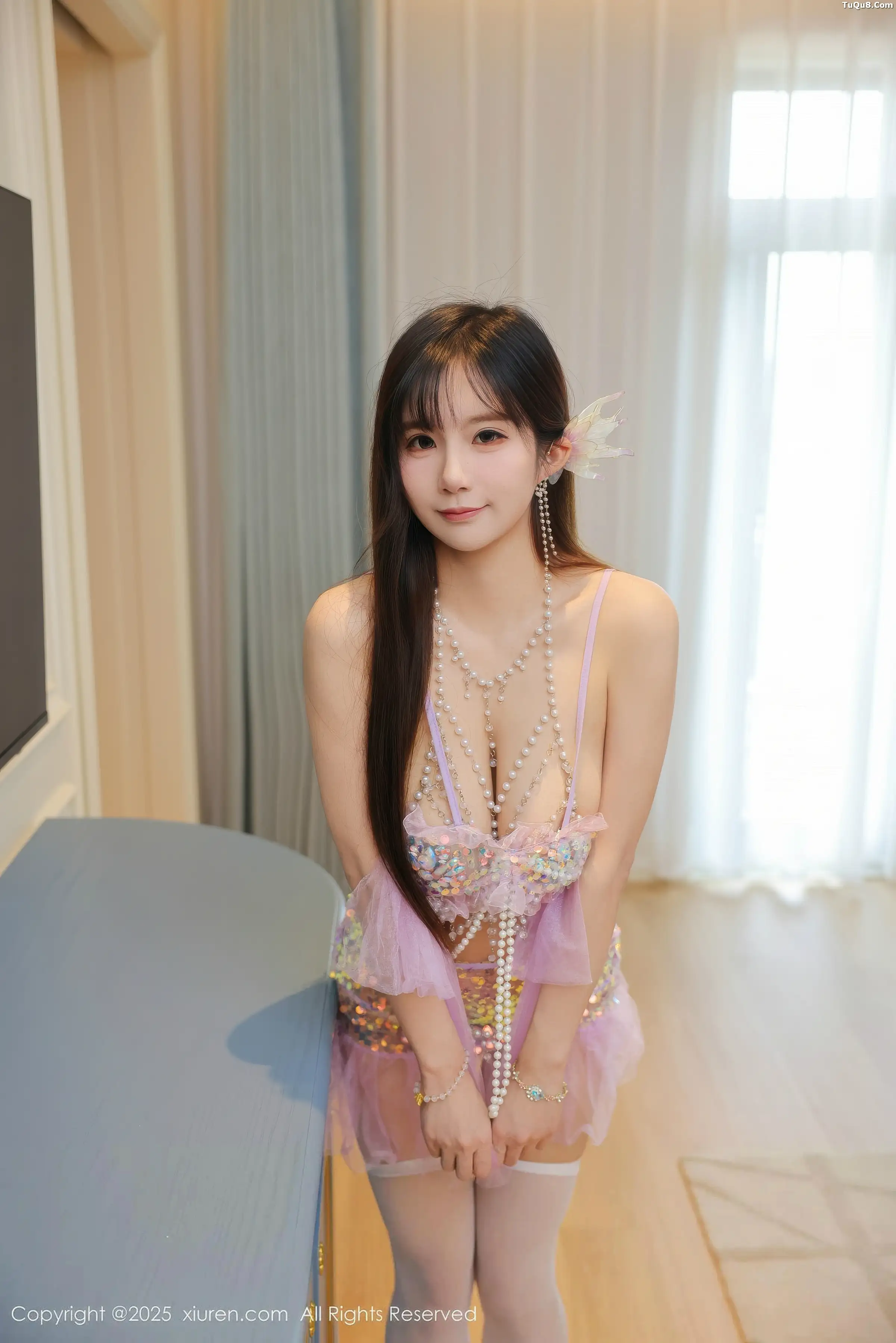 秀人集.com_[XiuRen秀人网]No.11020_模特小肉肉咪性感紫色情趣内衣配白色丝袜秀凹凸身材诱惑写真70P