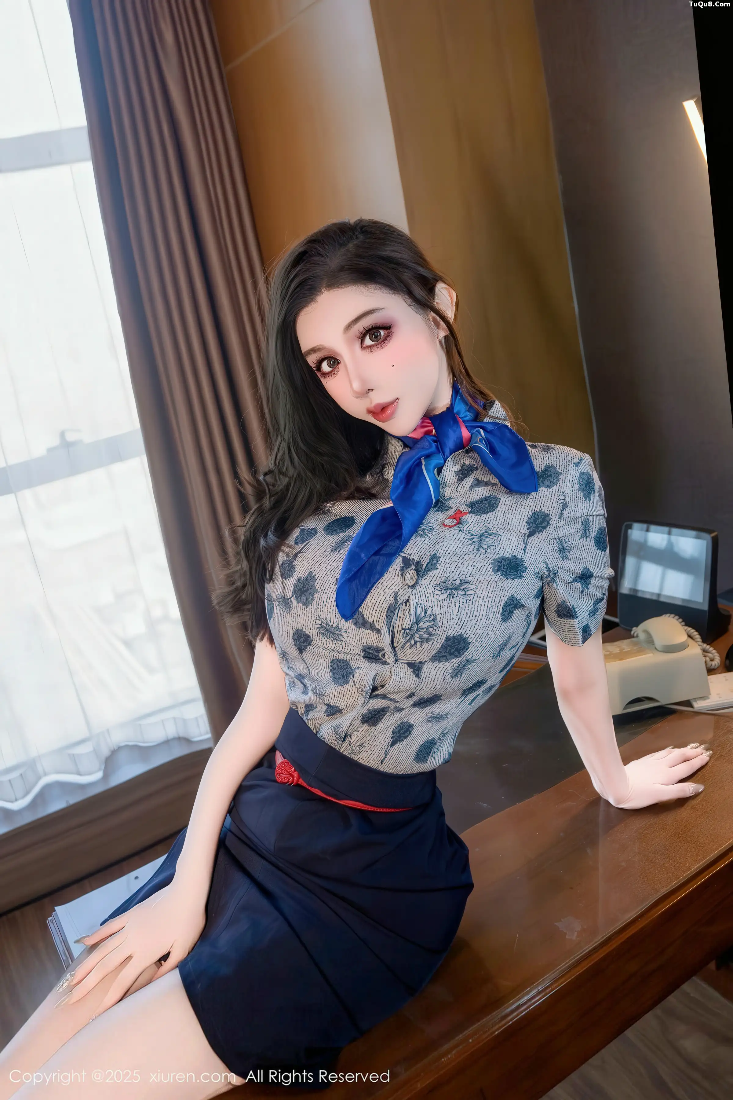 秀人集.com_[XiuRen秀人网]No.11024_新人模特珍娜性感空乘制服露豹纹内衣配黑丝吊袜秀美腿诱惑写真92P