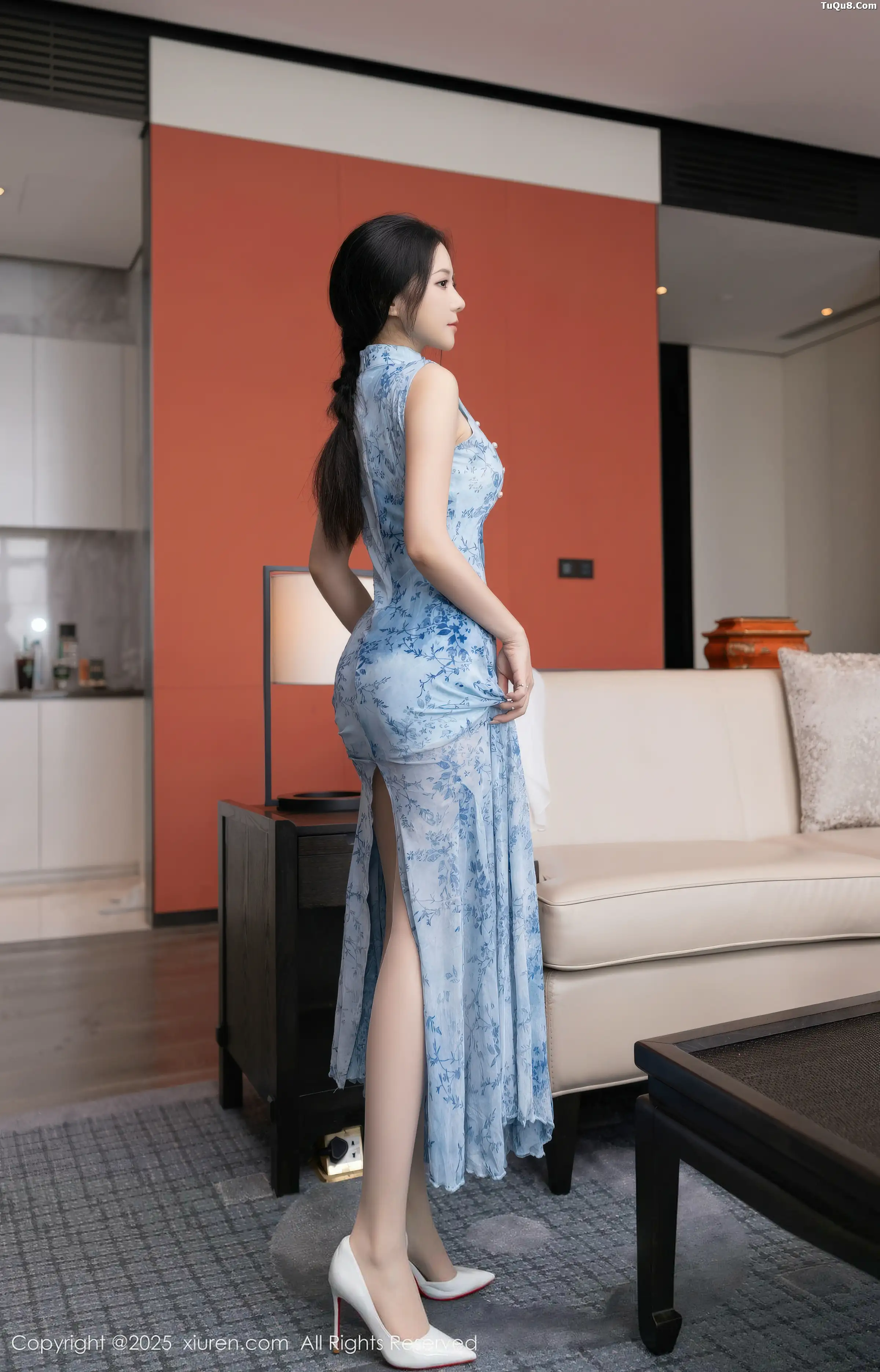 秀人集.com_[XiuRen秀人网]No.11133_模特鱼子酱Fish性感青瓷连衣裙露白色蕾丝内衣秀曼妙身姿诱惑写真81P