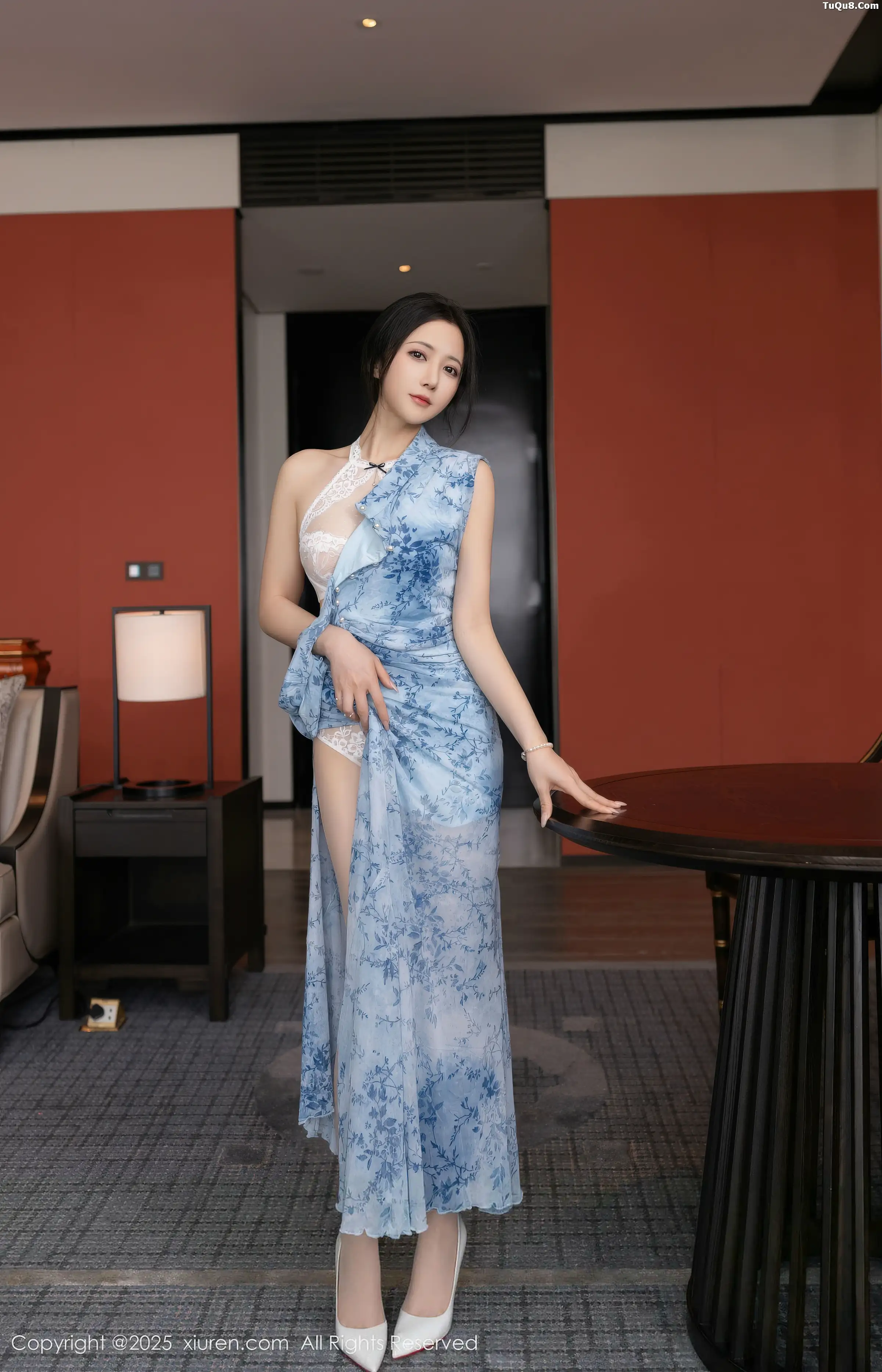 秀人集.com_[XiuRen秀人网]No.11133_模特鱼子酱Fish性感青瓷连衣裙露白色蕾丝内衣秀曼妙身姿诱惑写真81P